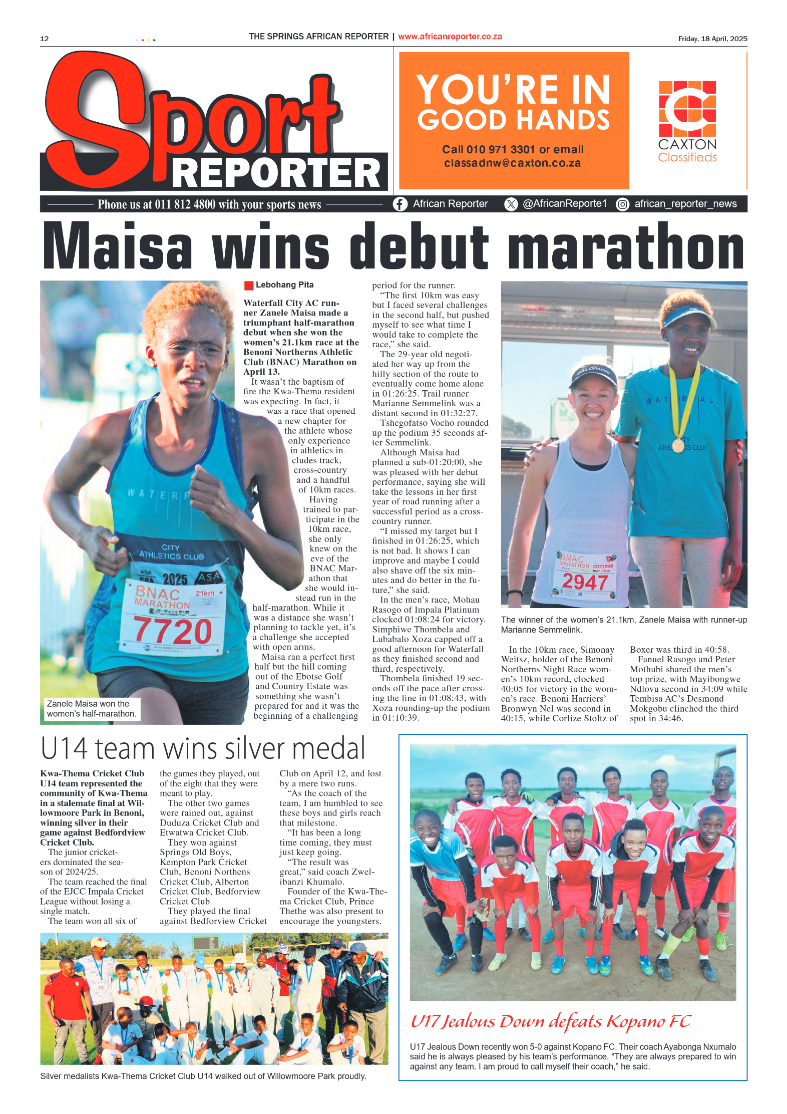 African Reporter 18 April 2025 page 12