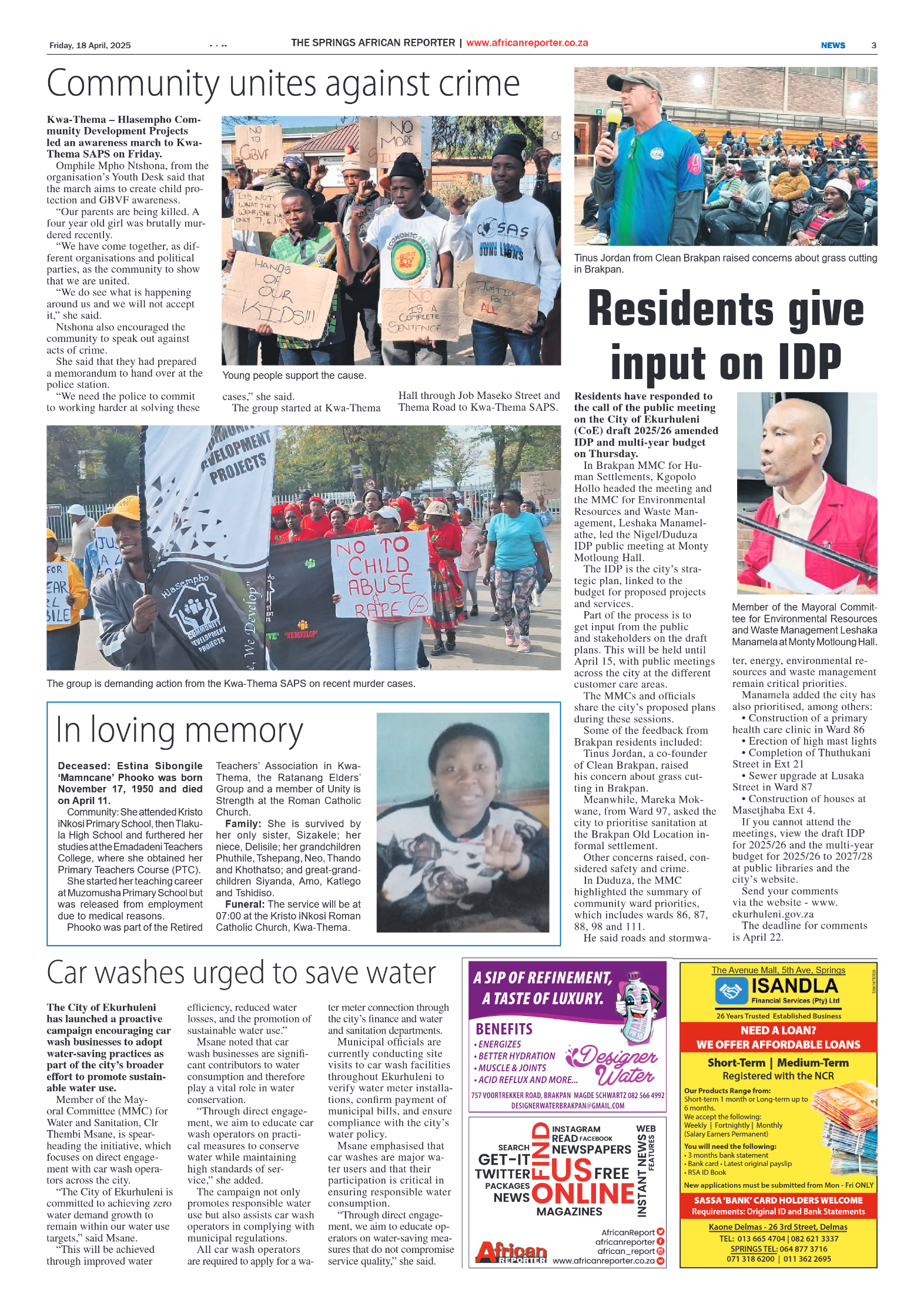 African Reporter 18 April 2025 page 3