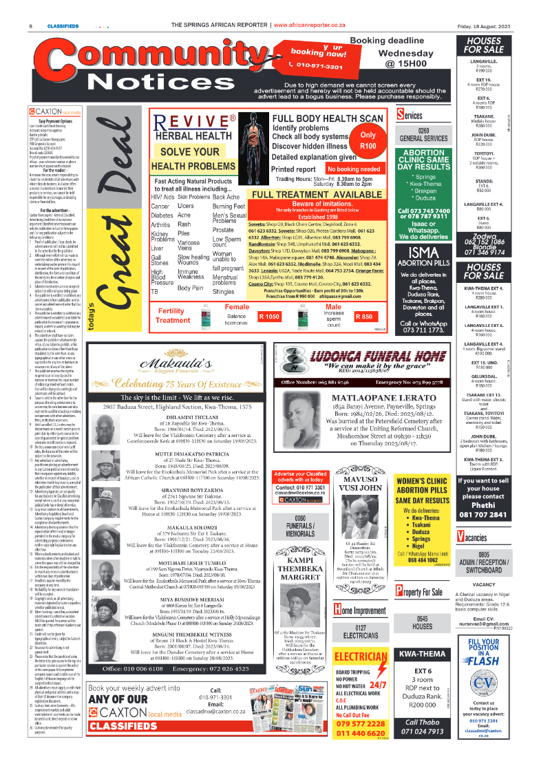 African Reporter 18 Aug 2023 page 8