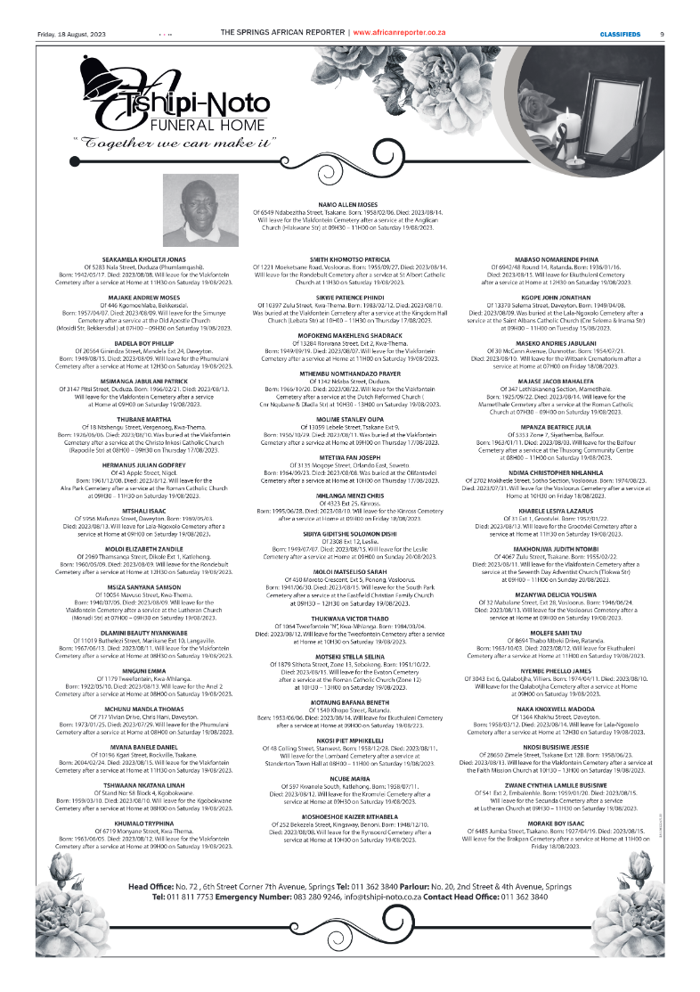 African Reporter 18 Aug 2023 page 9