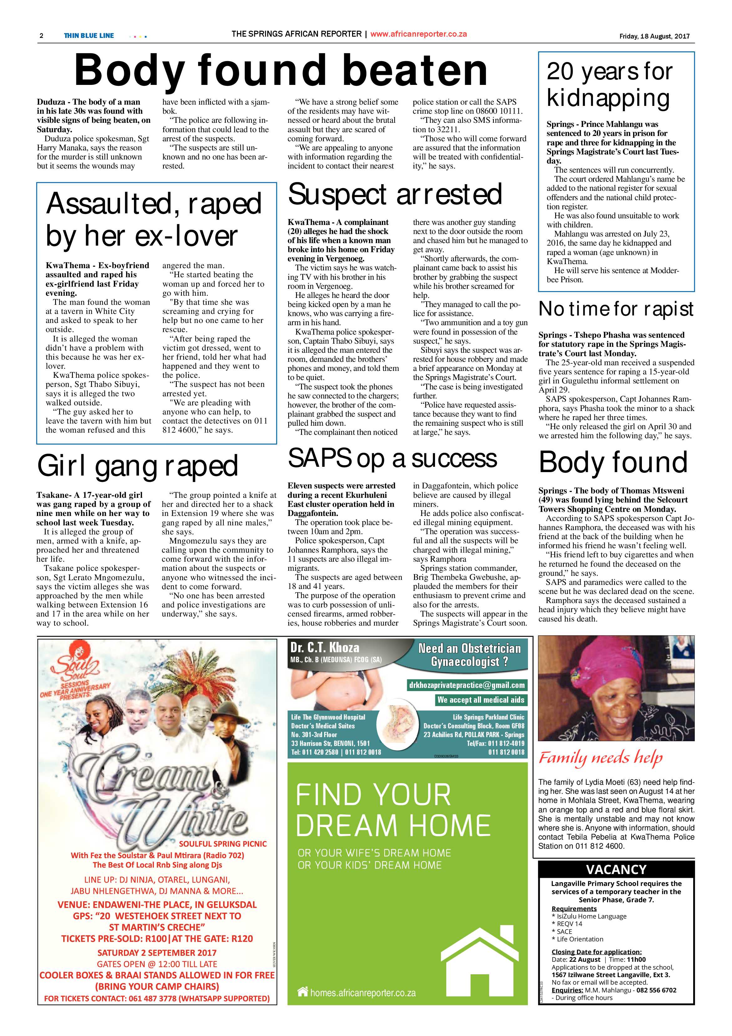 African Reporter 18 August 2017 page 2