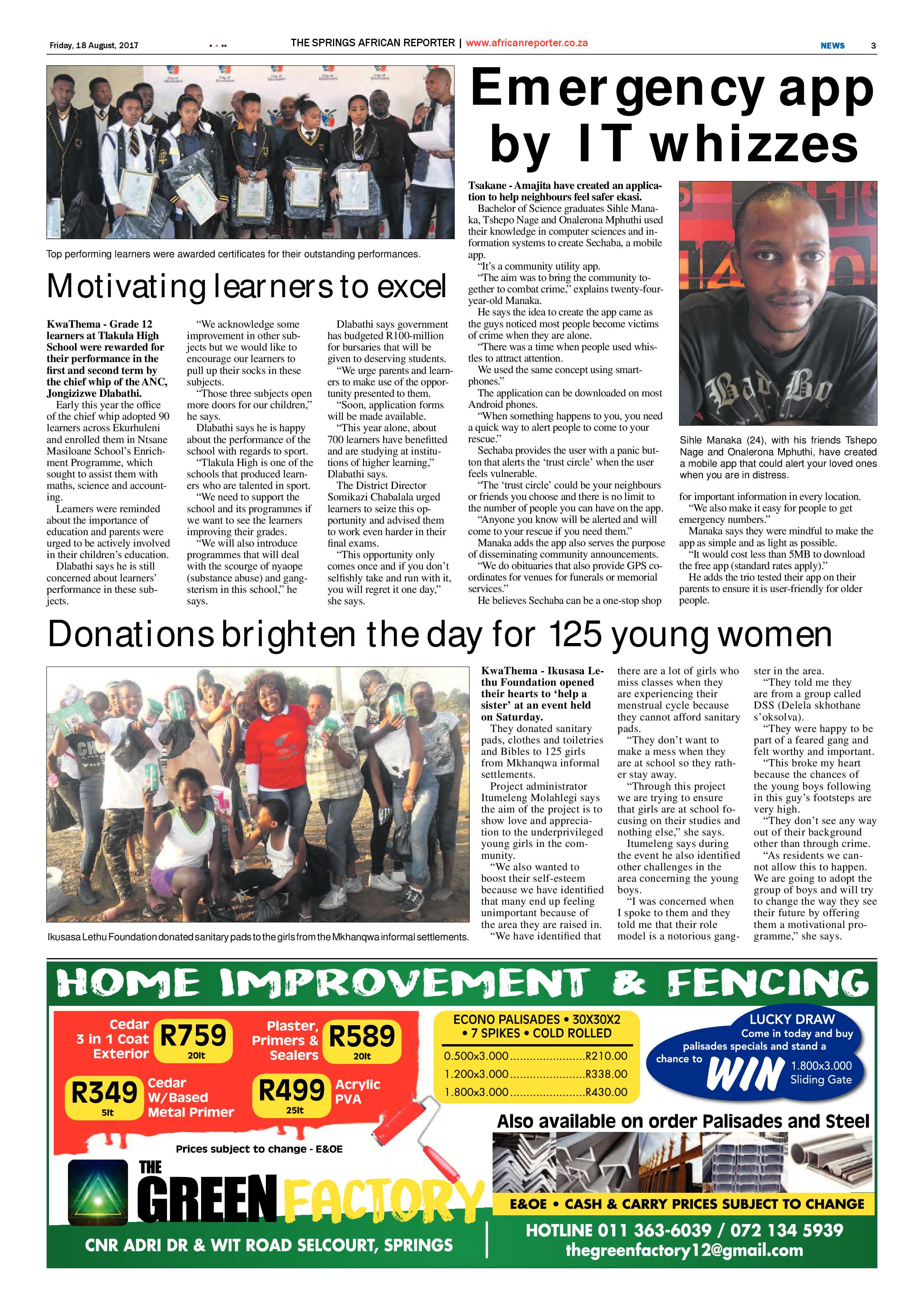African Reporter 18 August 2017 page 3