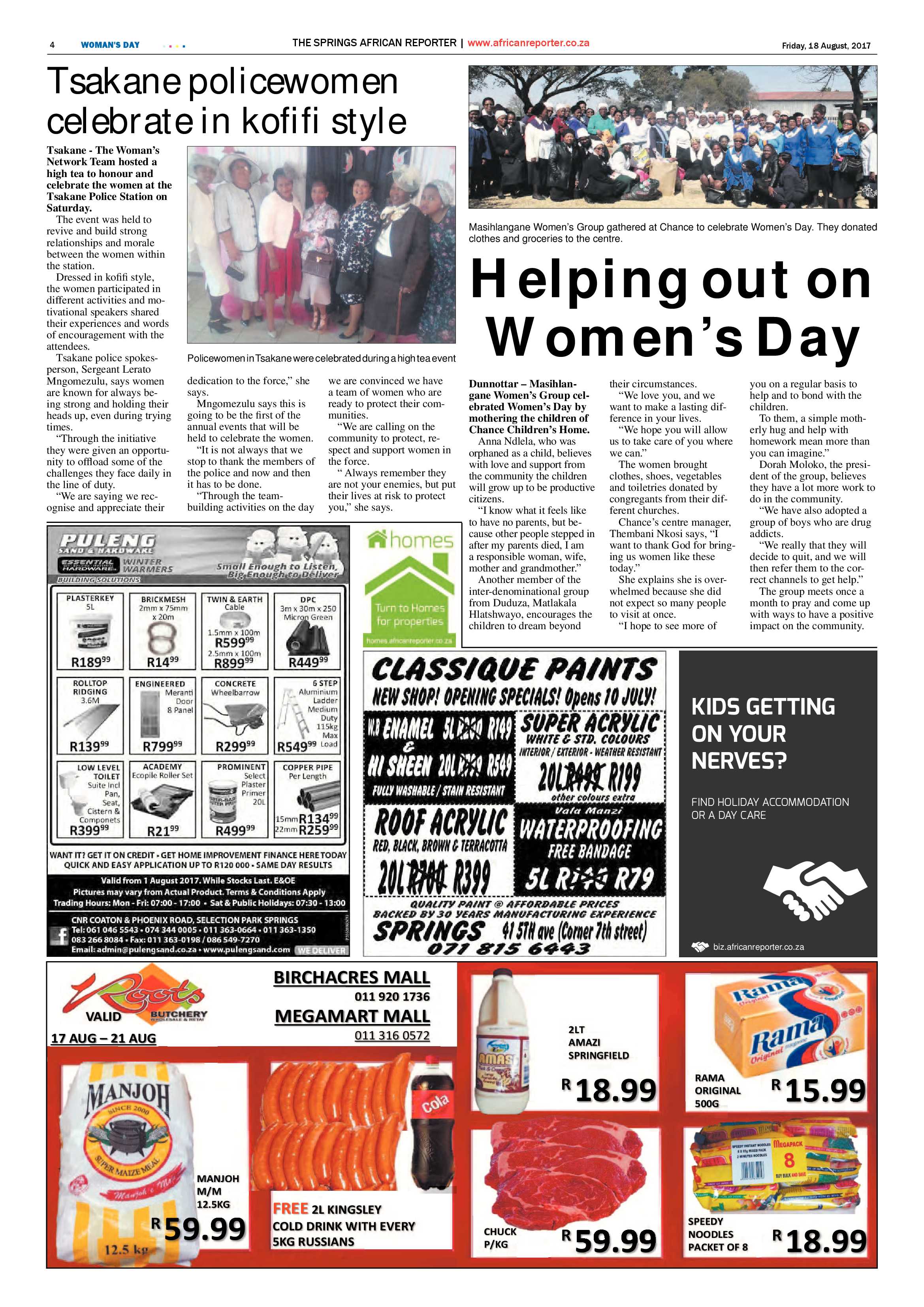 African Reporter 18 August 2017 page 4