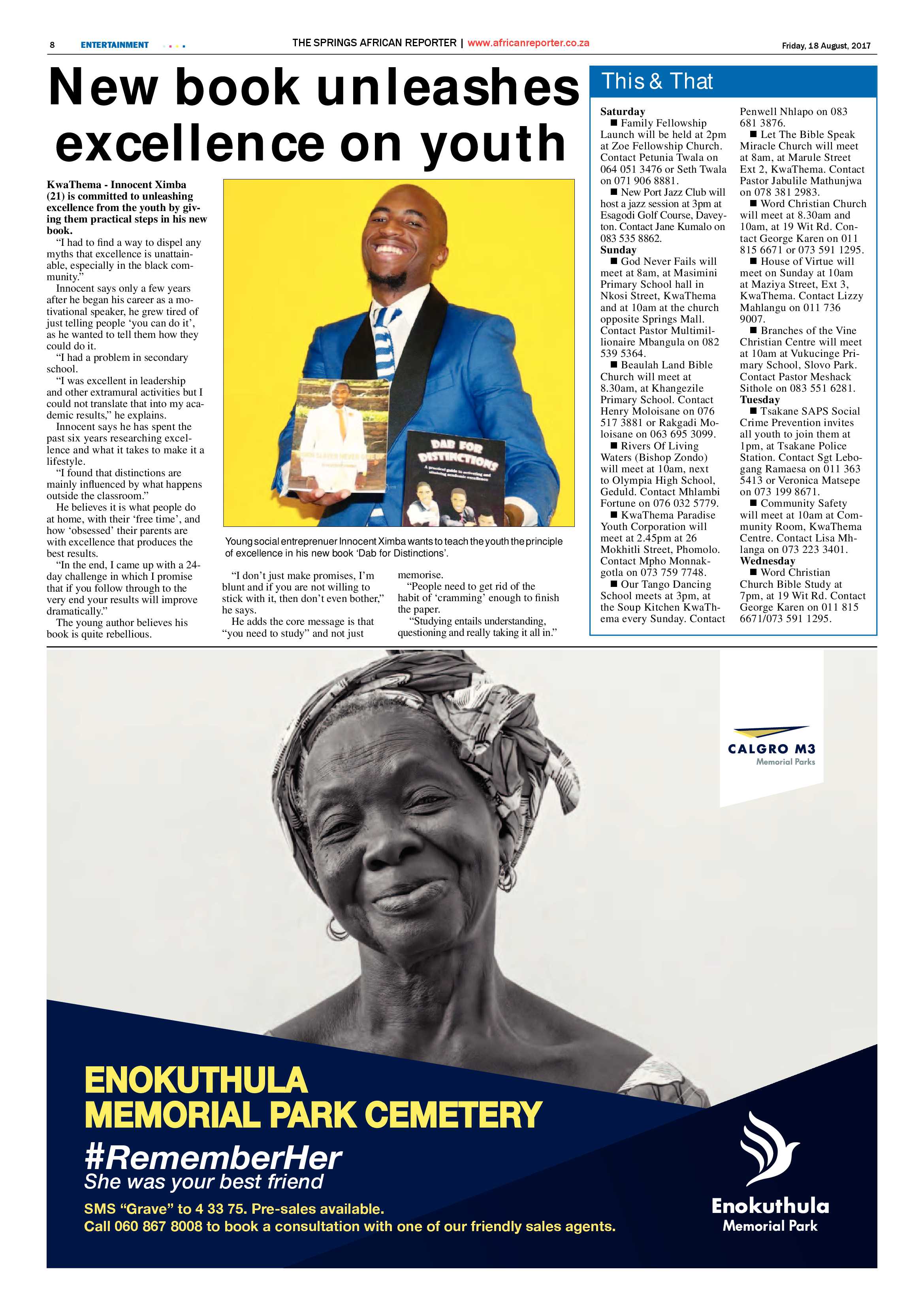 African Reporter 18 August 2017 page 8