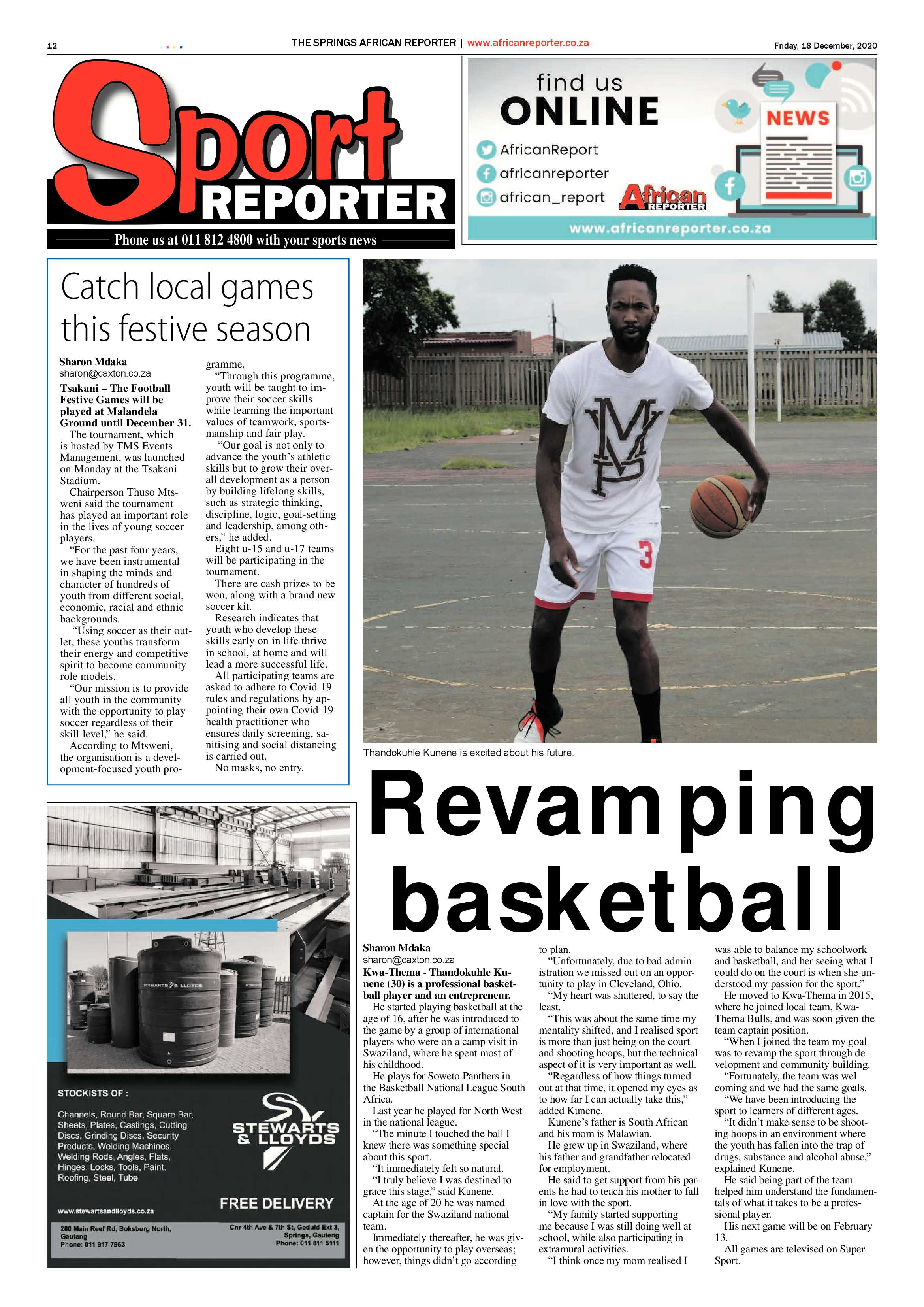 African Reporter 18 December 2020 page 12