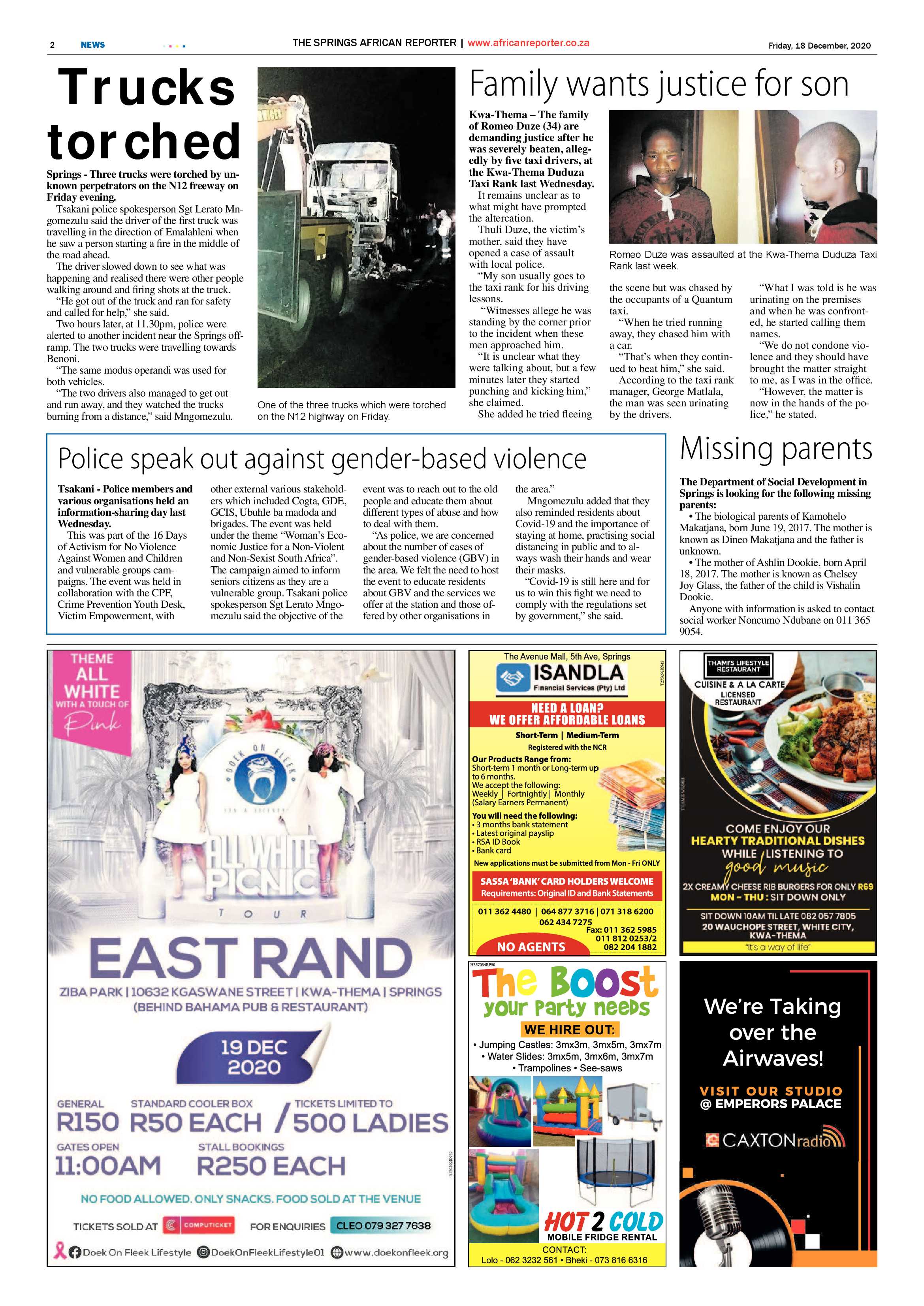 African Reporter 18 December 2020 page 2