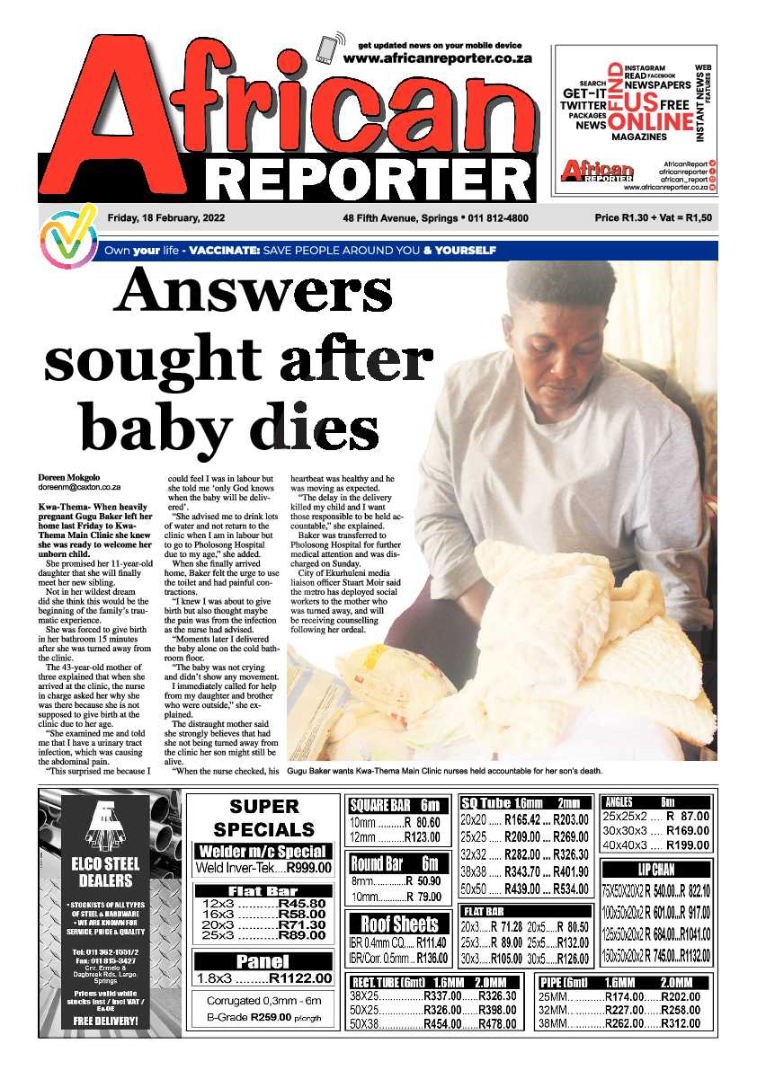 African Reporter 18 February 2022 page 1