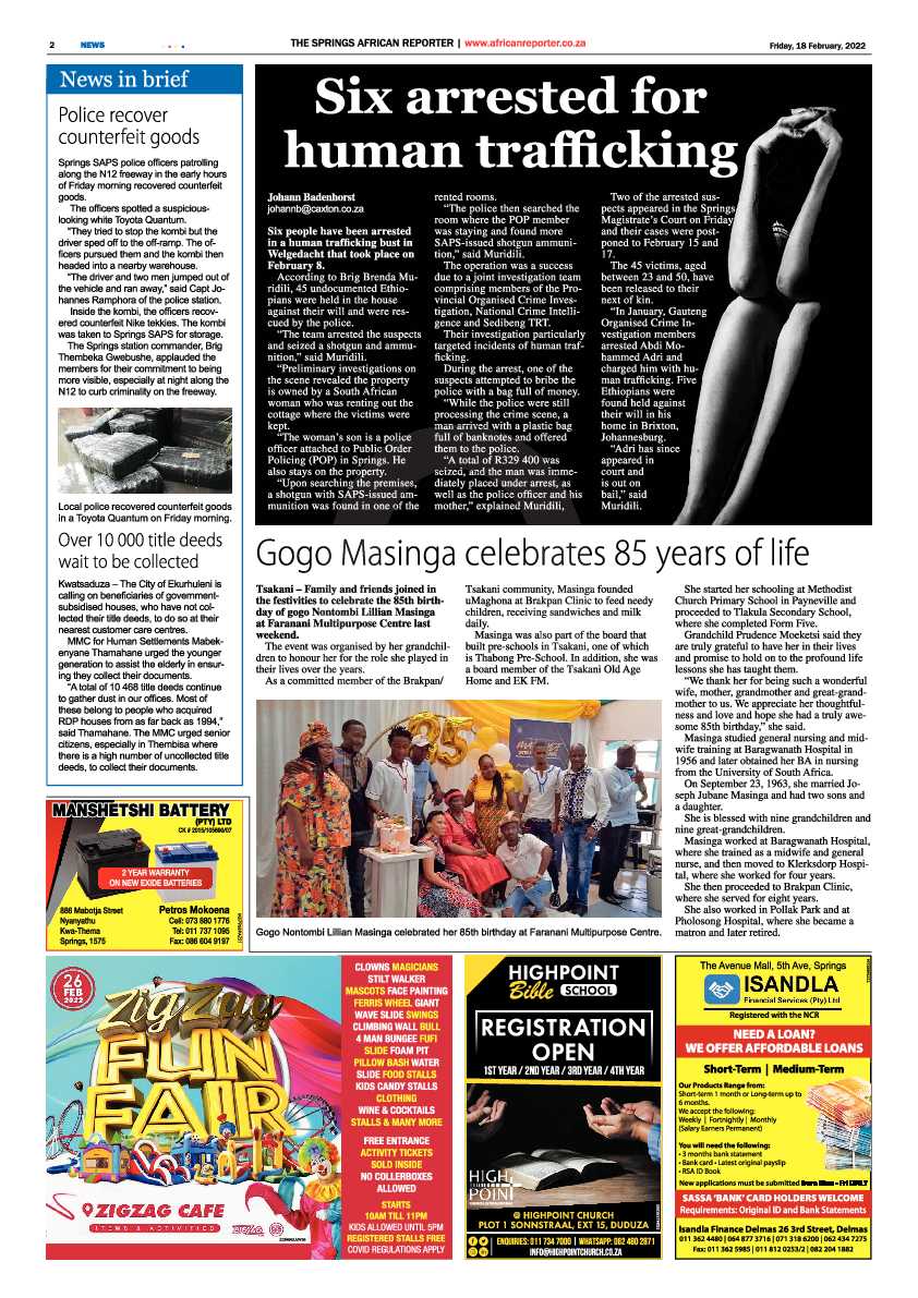 African Reporter 18 February 2022 page 2