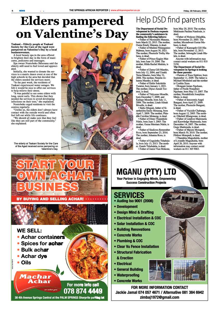 African Reporter 18 February 2022 page 6