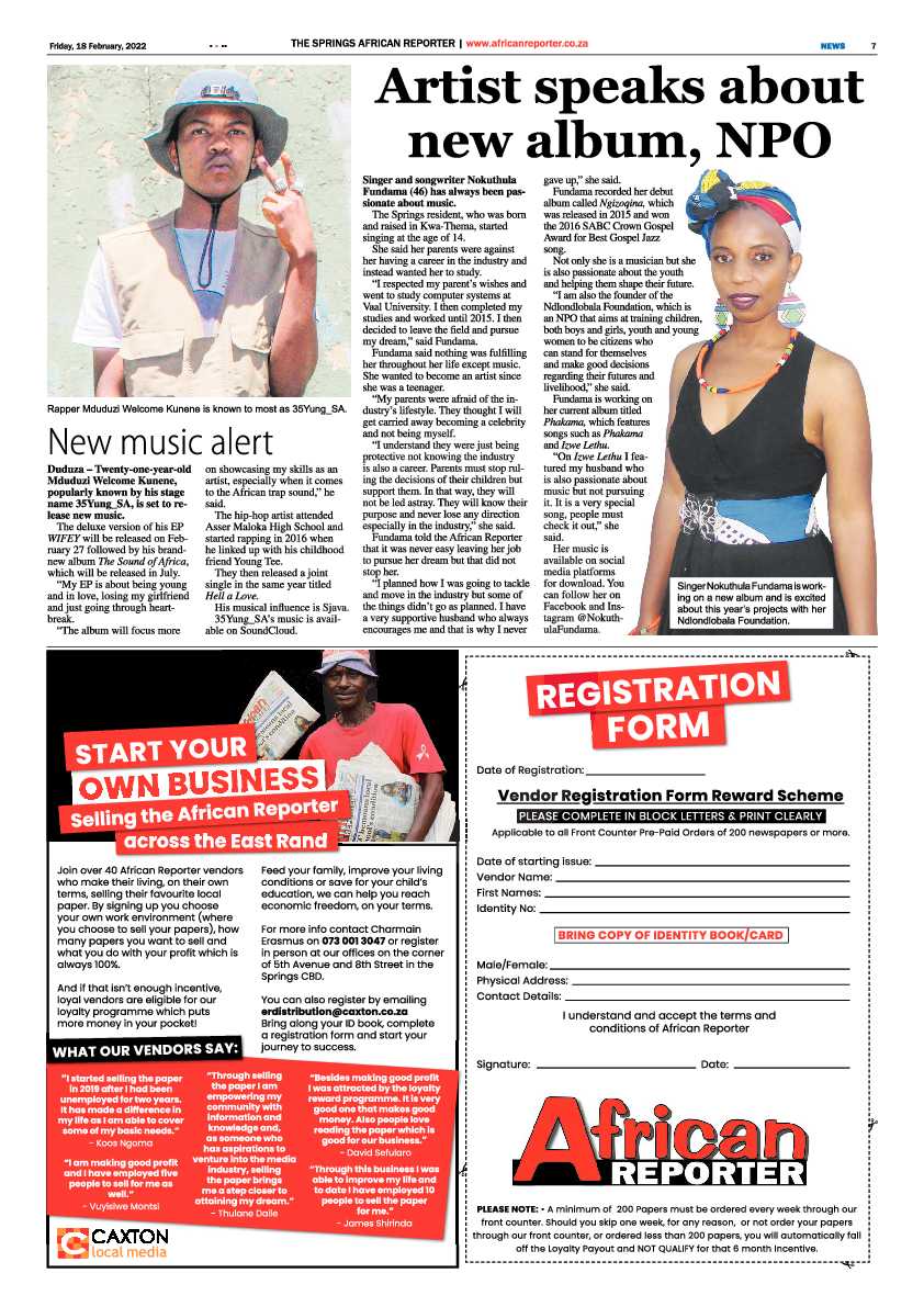 African Reporter 18 February 2022 page 7