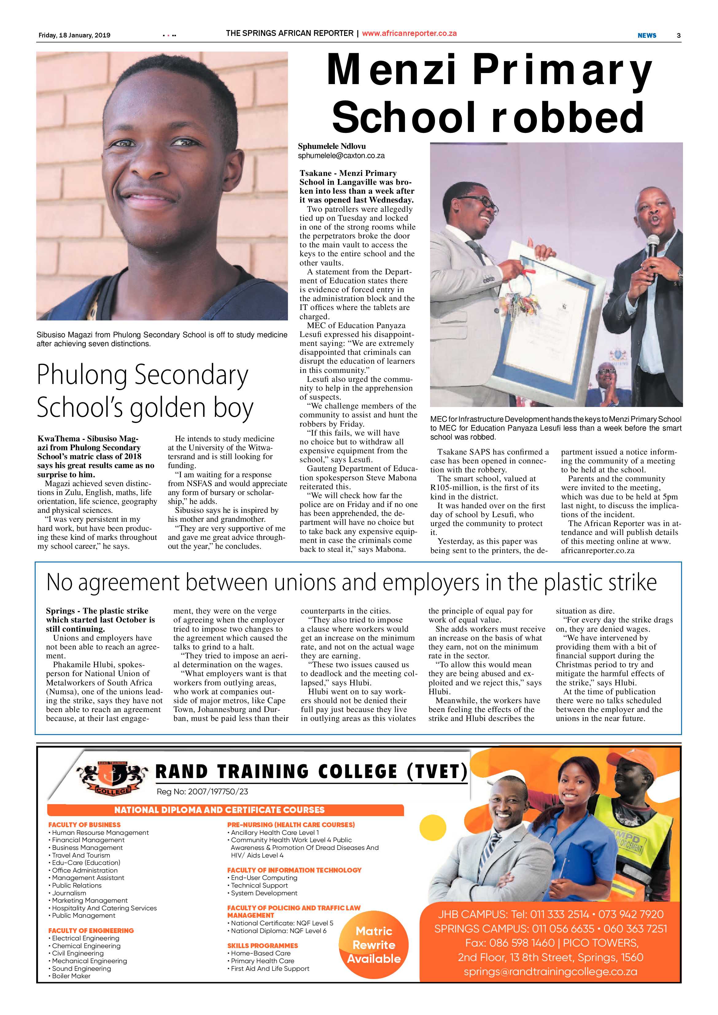 African Reporter 18 January 2019 page 3