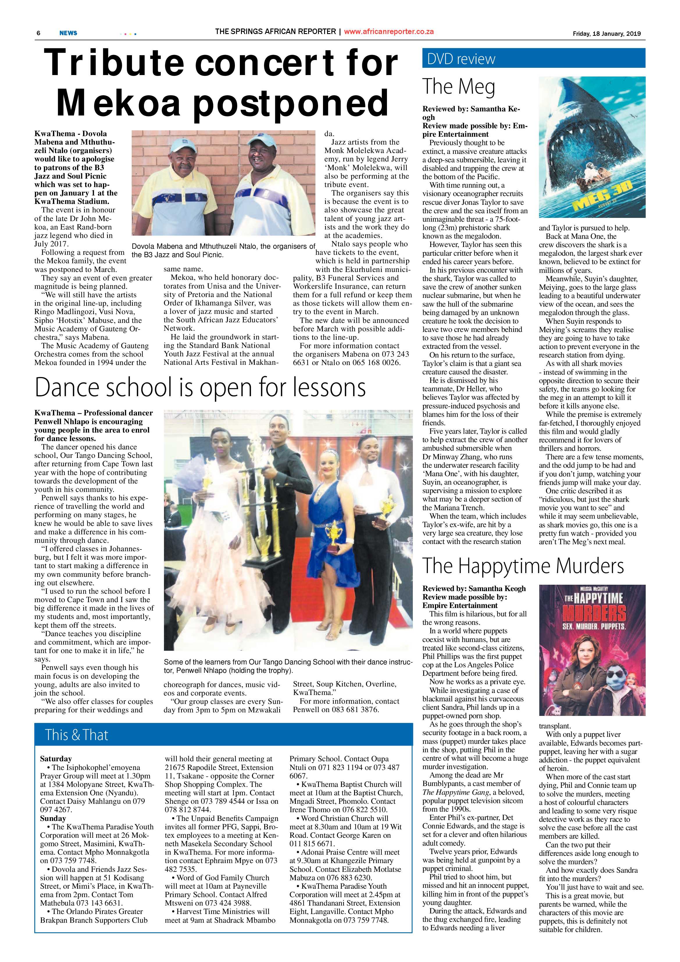 African Reporter 18 January 2019 page 6