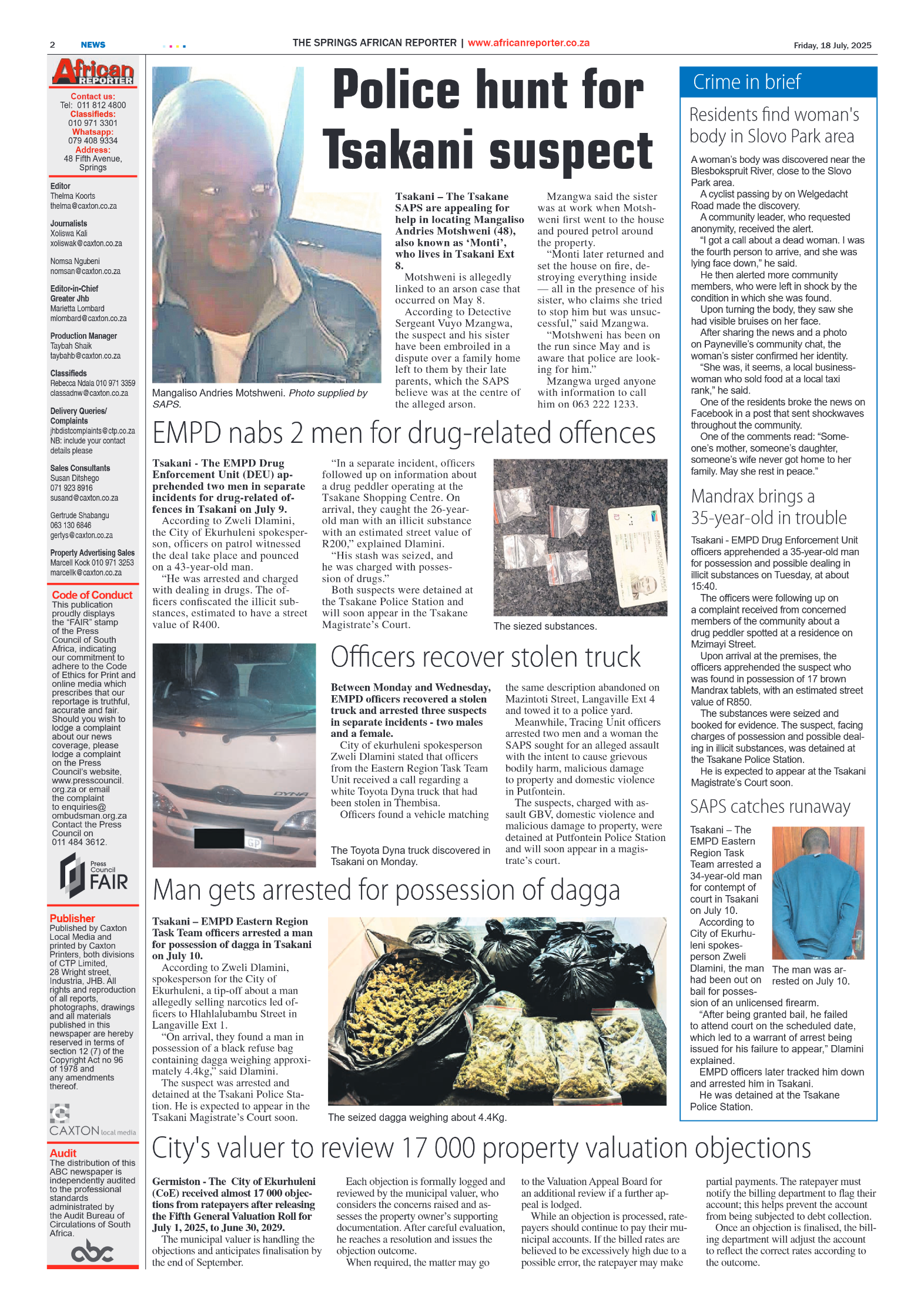 African Reporter 18 July 2025 African Reporter