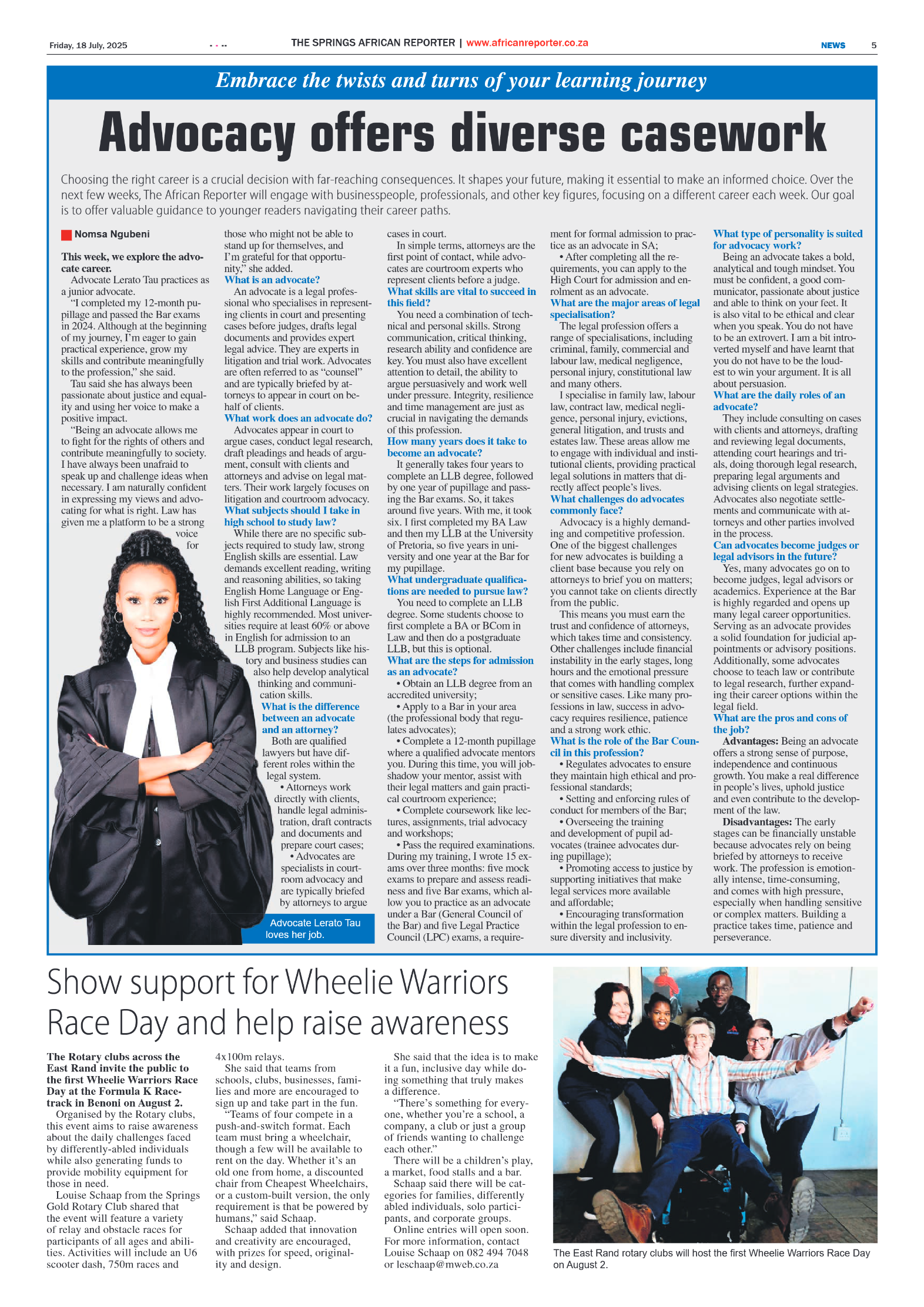 African Reporter 18 July 2025 page 5