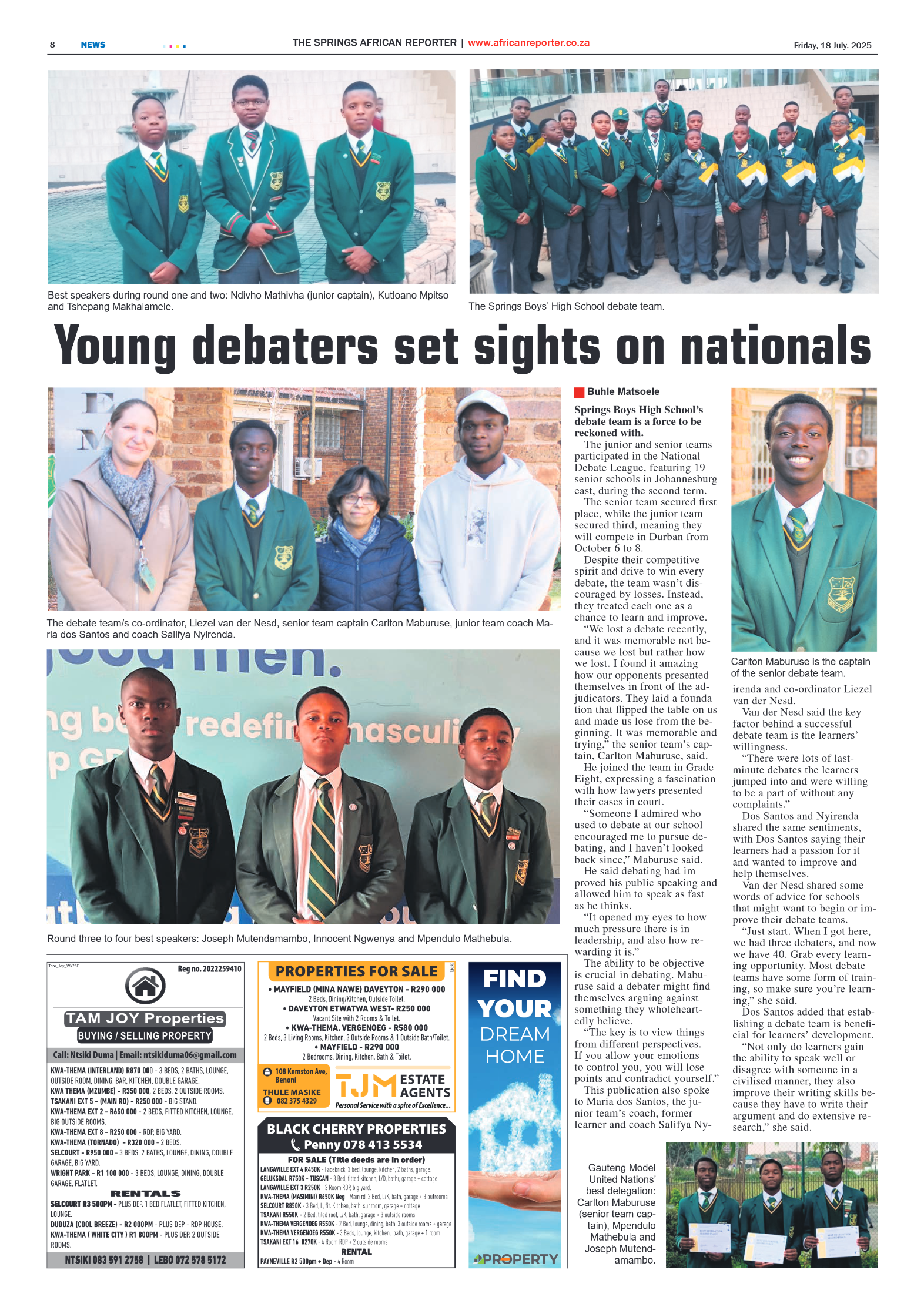 African Reporter 18 July 2025 page 8