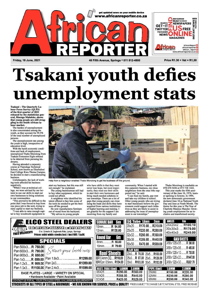 African Reporter 18 June 2021 page 1