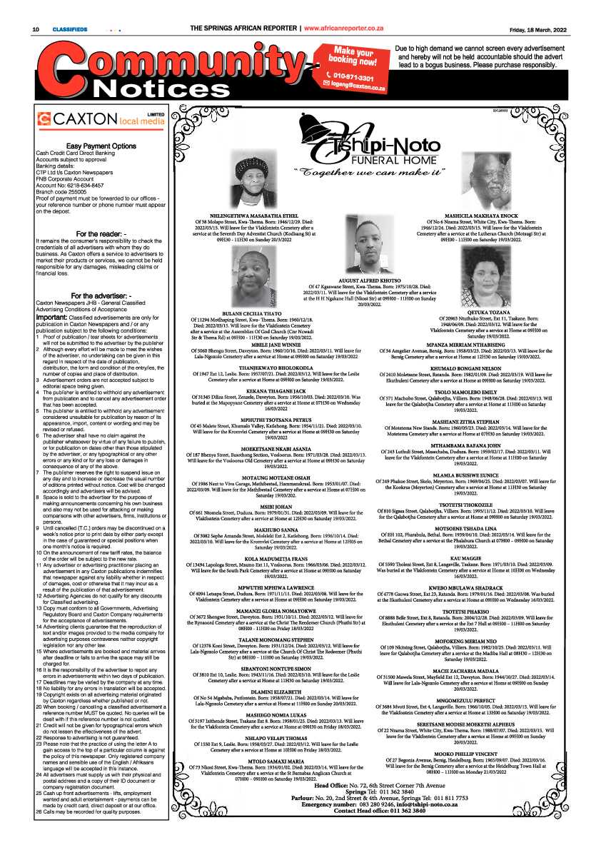 African Reporter 18 March 2022 page 10