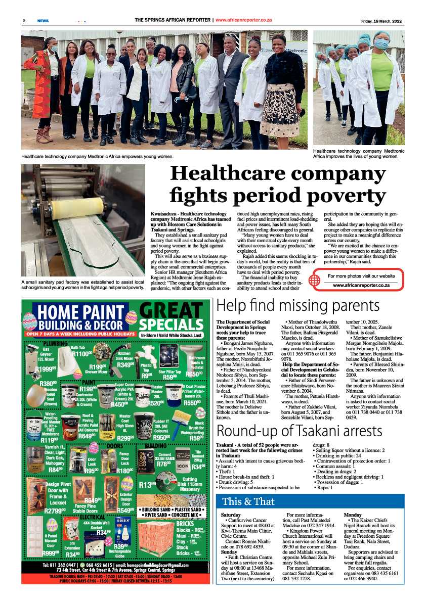 African Reporter 18 March 2022 page 2
