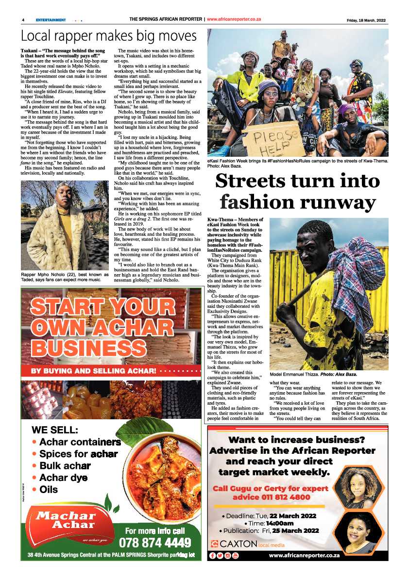 African Reporter 18 March 2022 page 4