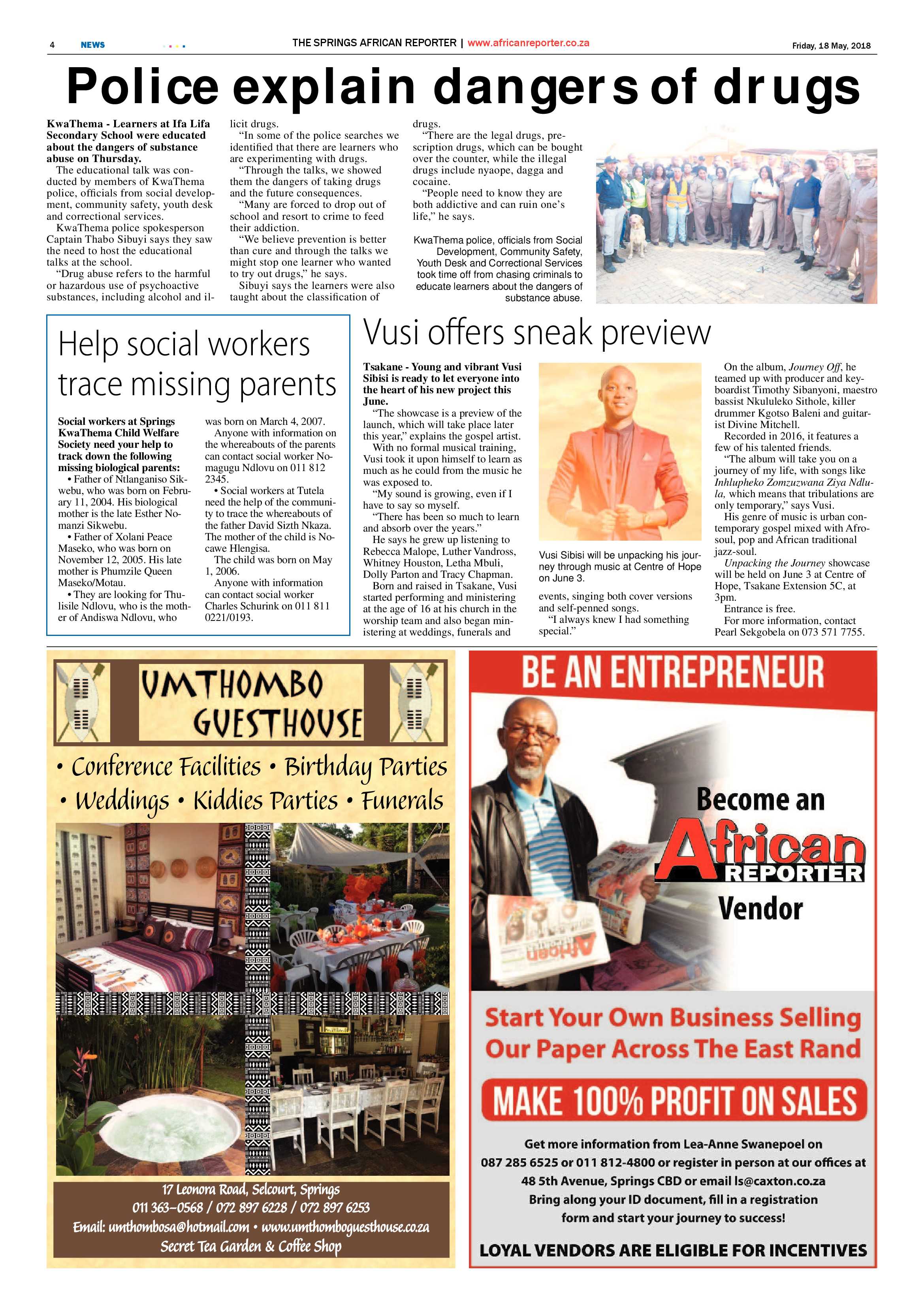 African Reporter 18 May 2018 page 4