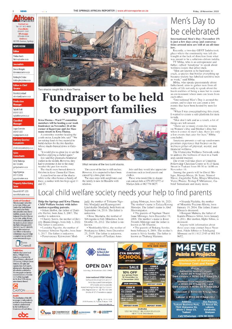 African Reporter 18 Nov 2022 page 2