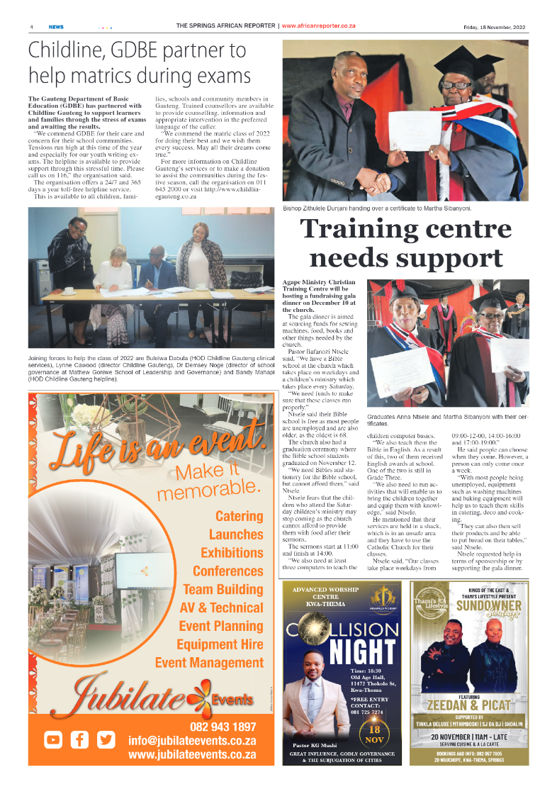 African Reporter 18 Nov 2022 page 4