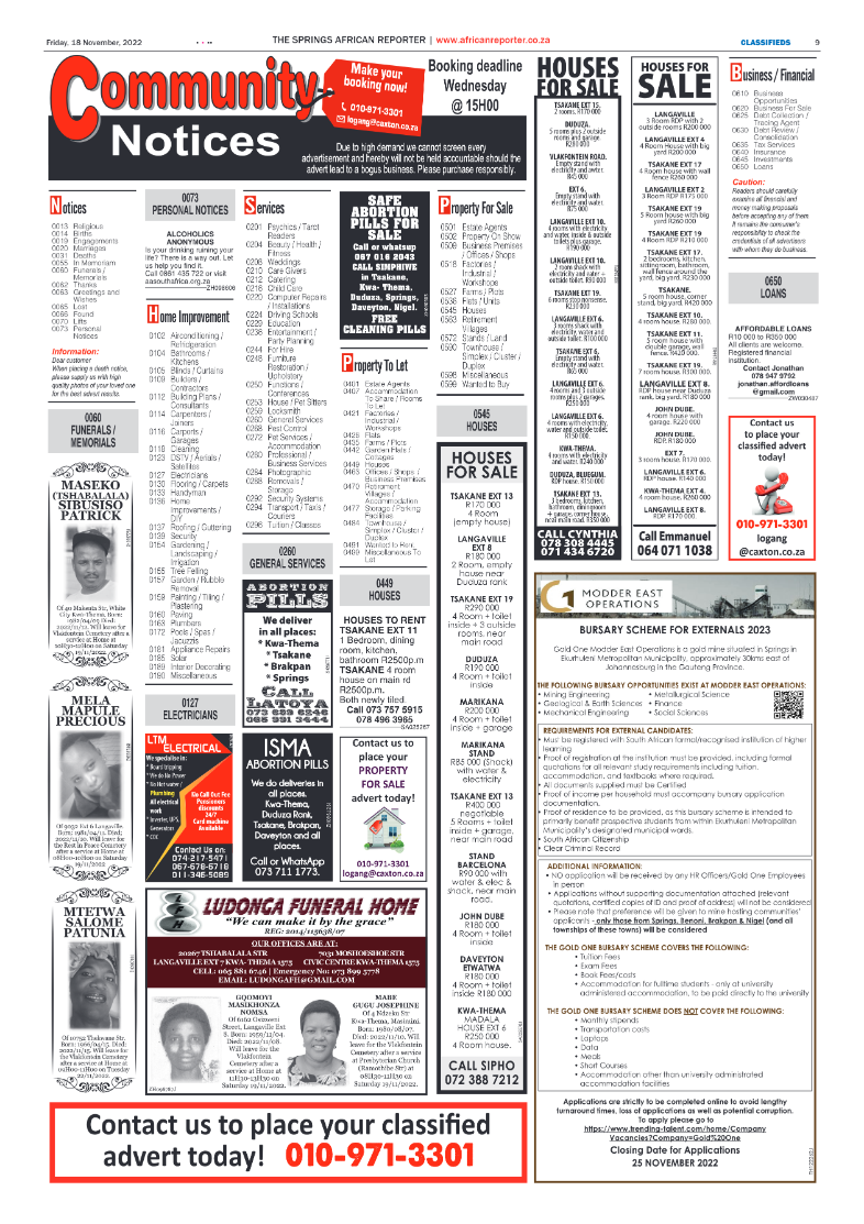 African Reporter 18 Nov 2022 page 9