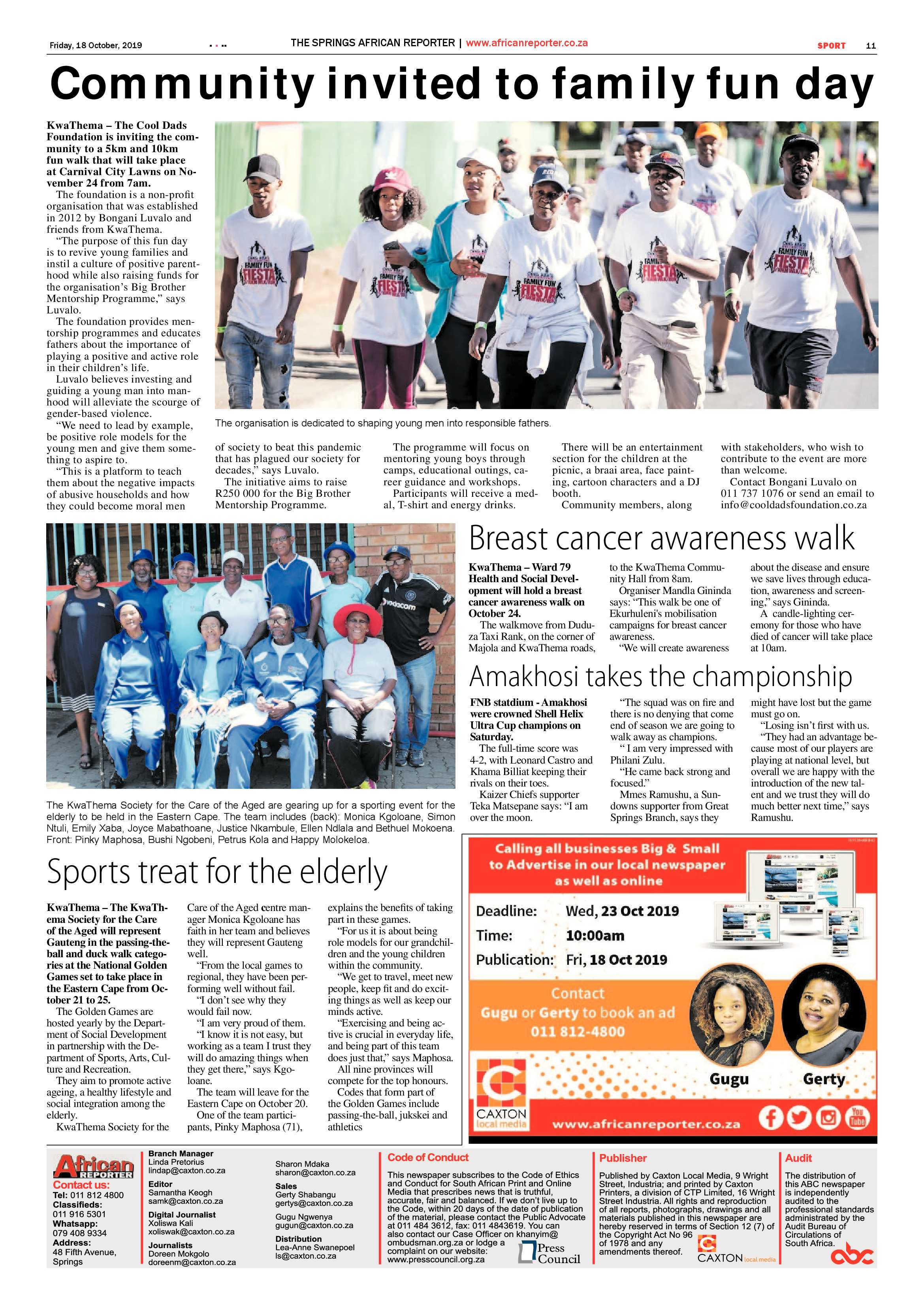 African Reporter 18 October 2019 page 11