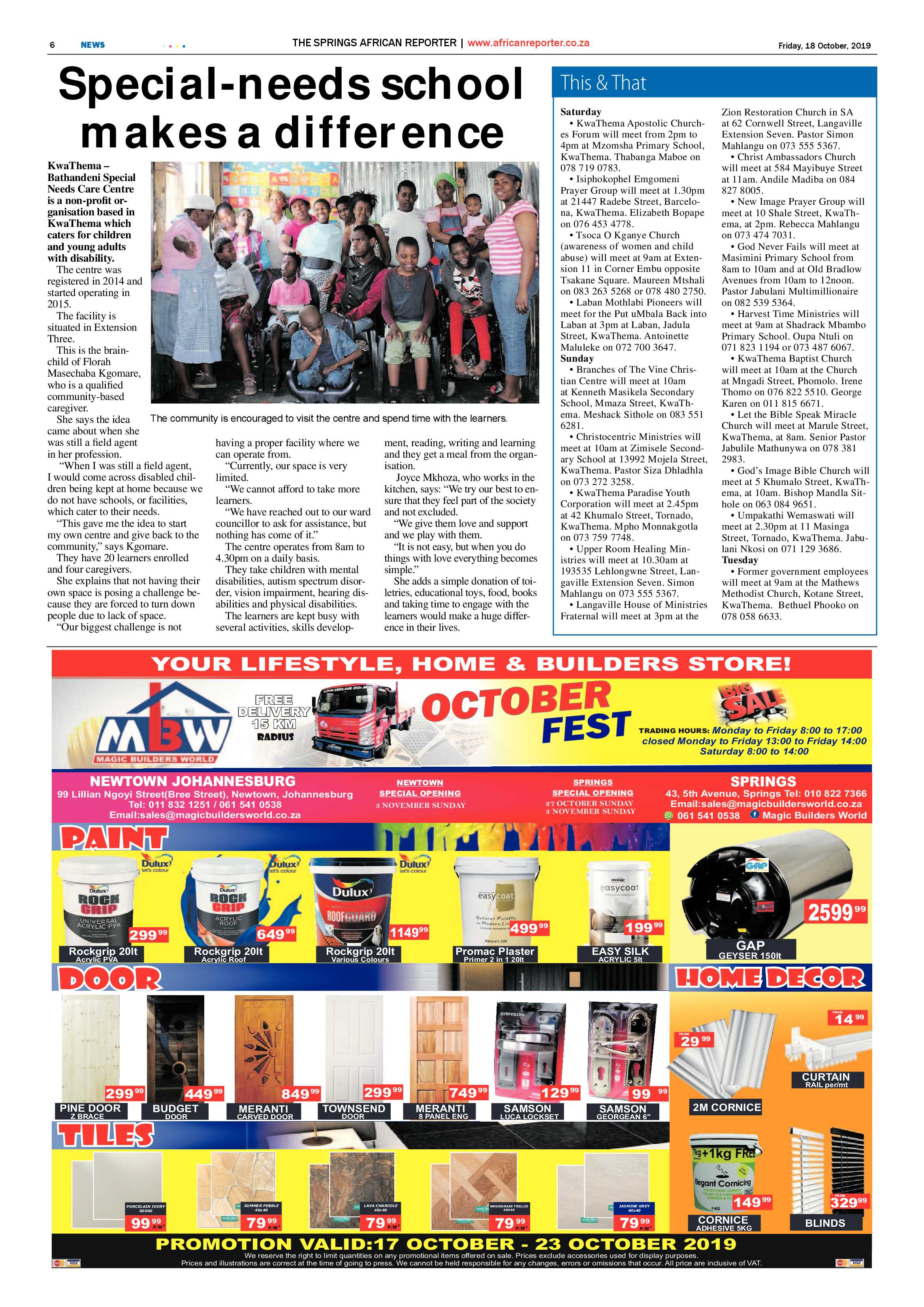 African Reporter 18 October 2019 page 6