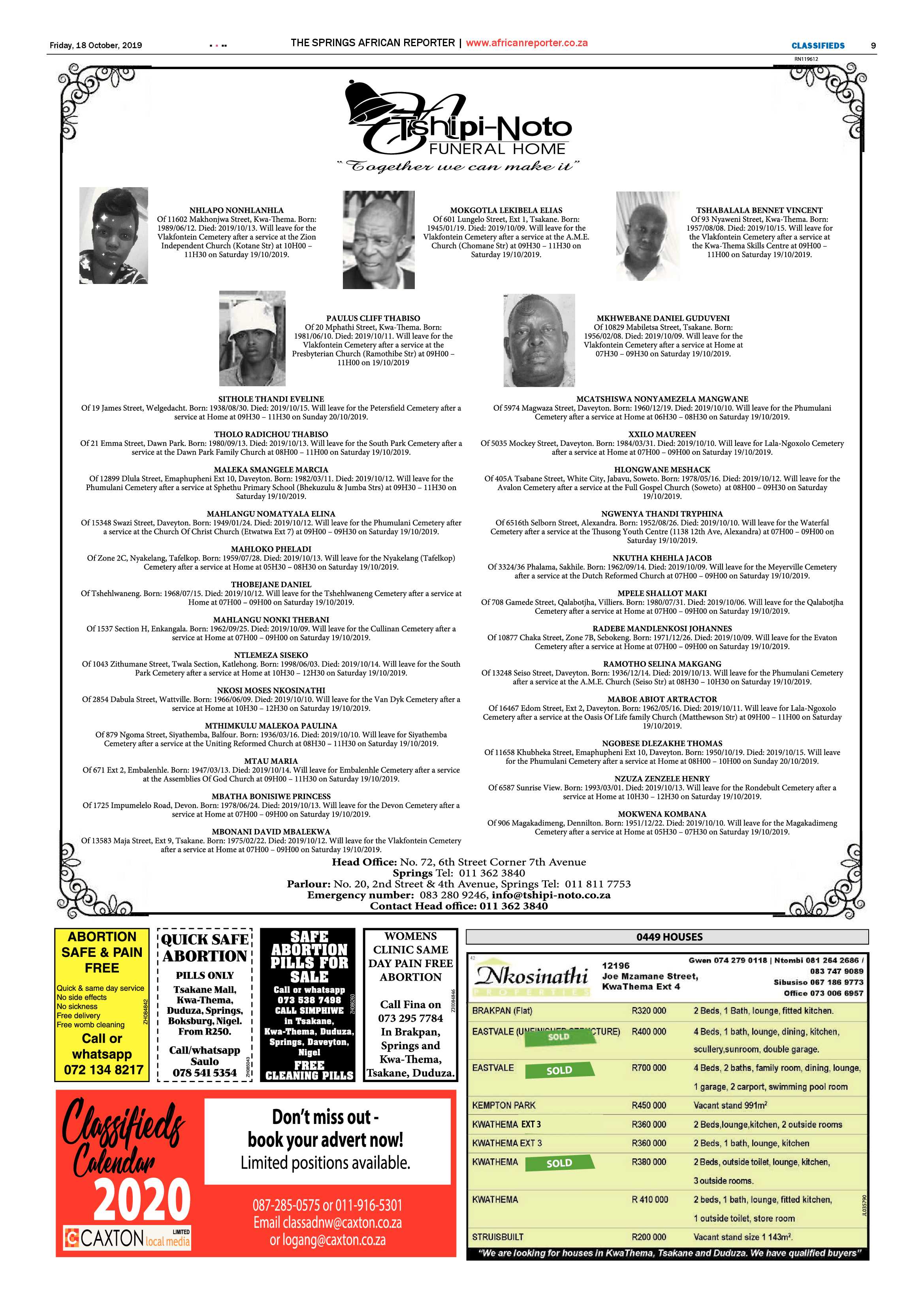 African Reporter 18 October 2019 page 9