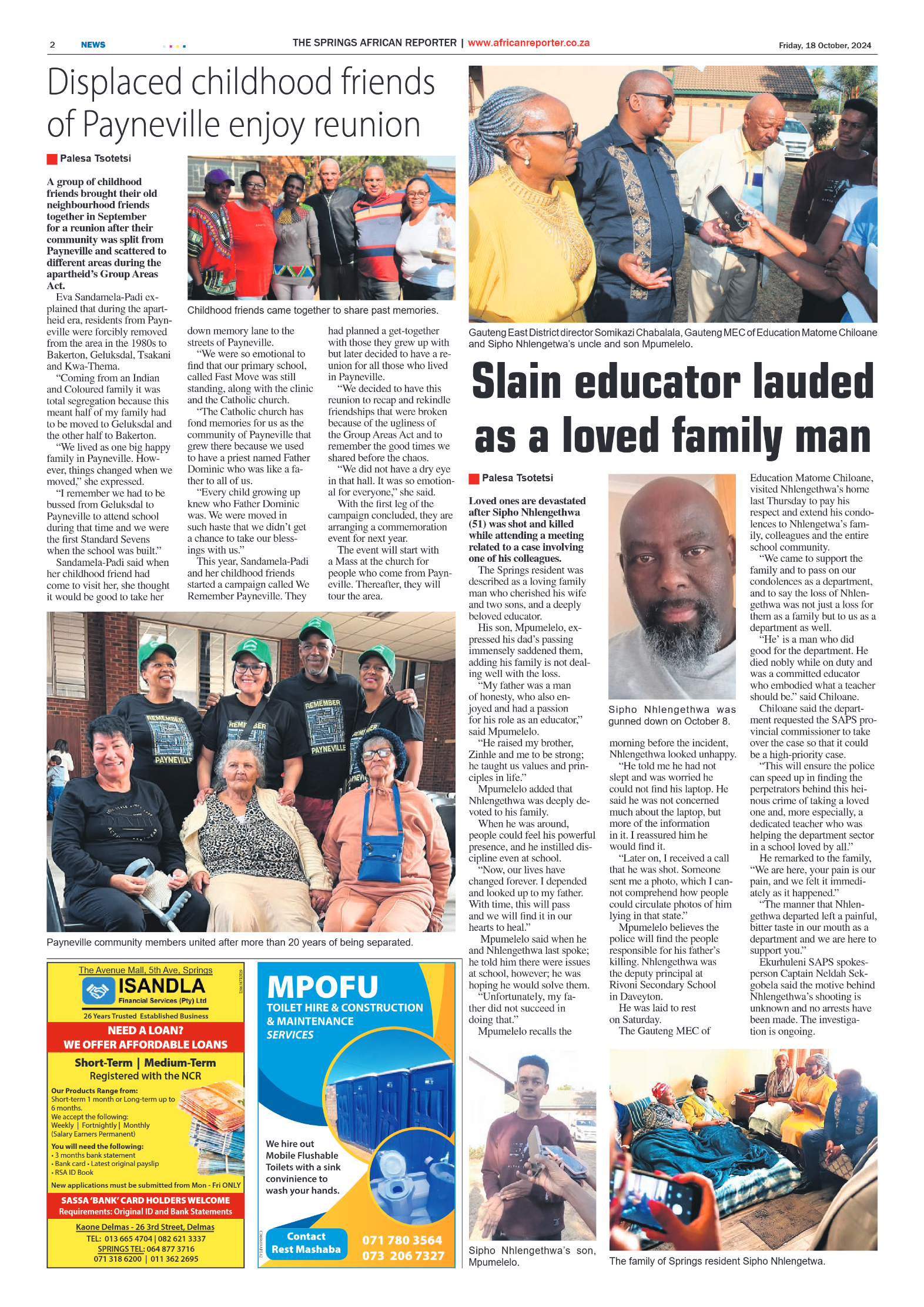 African Reporter 18 October 2024 page 2
