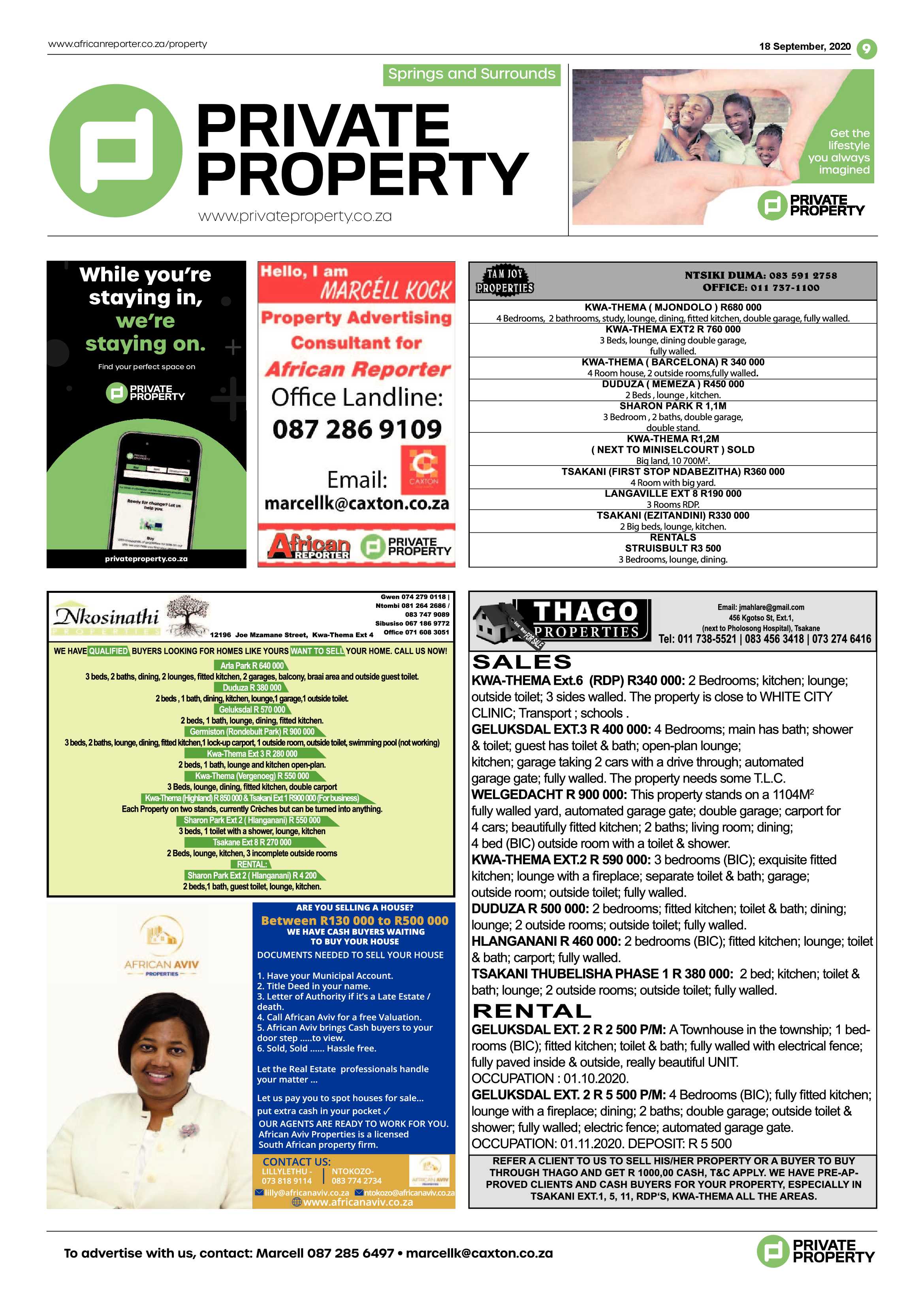 African Reporter 18 September 2020 page 9