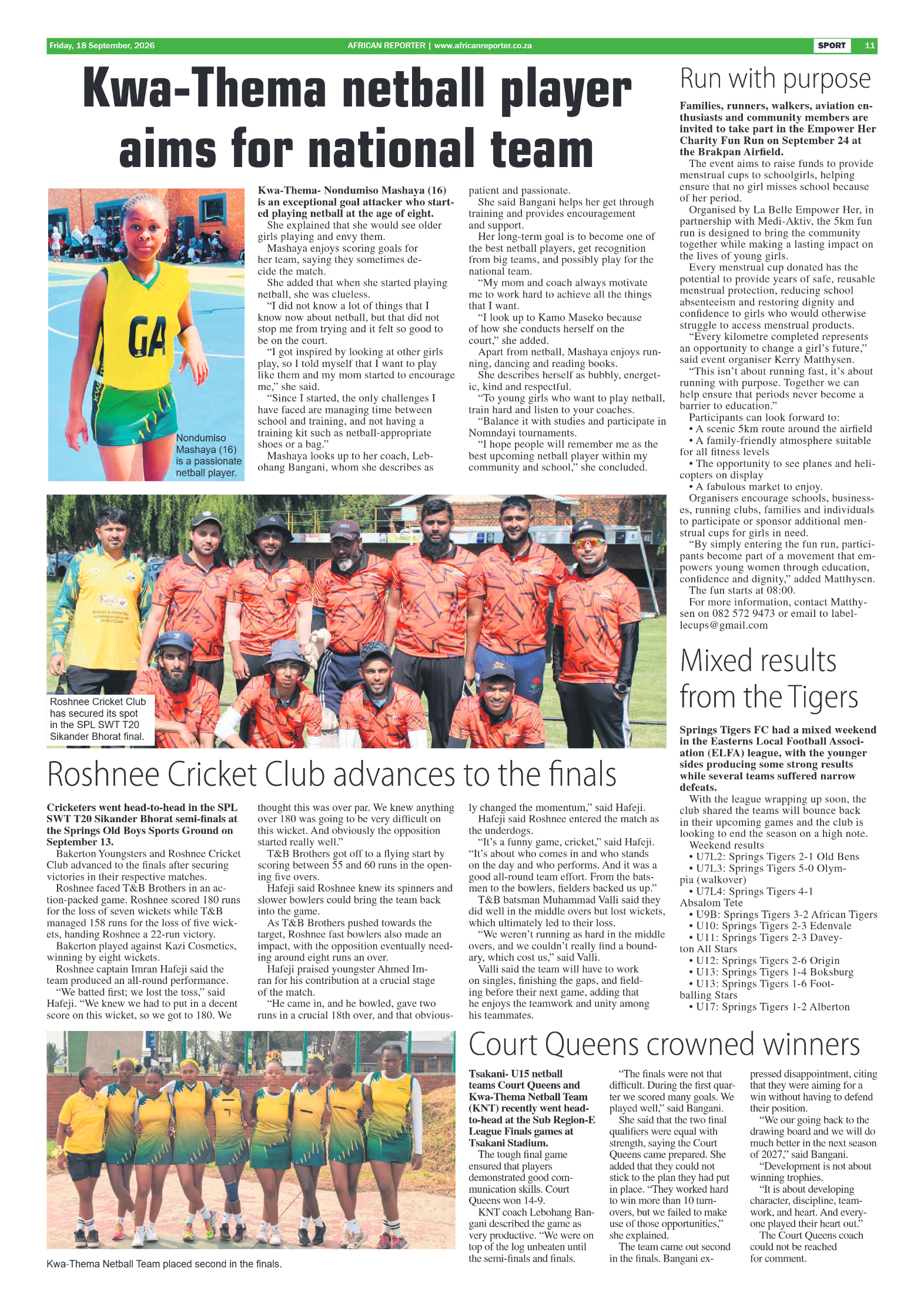 African Reporter 18 September 2026 page 11