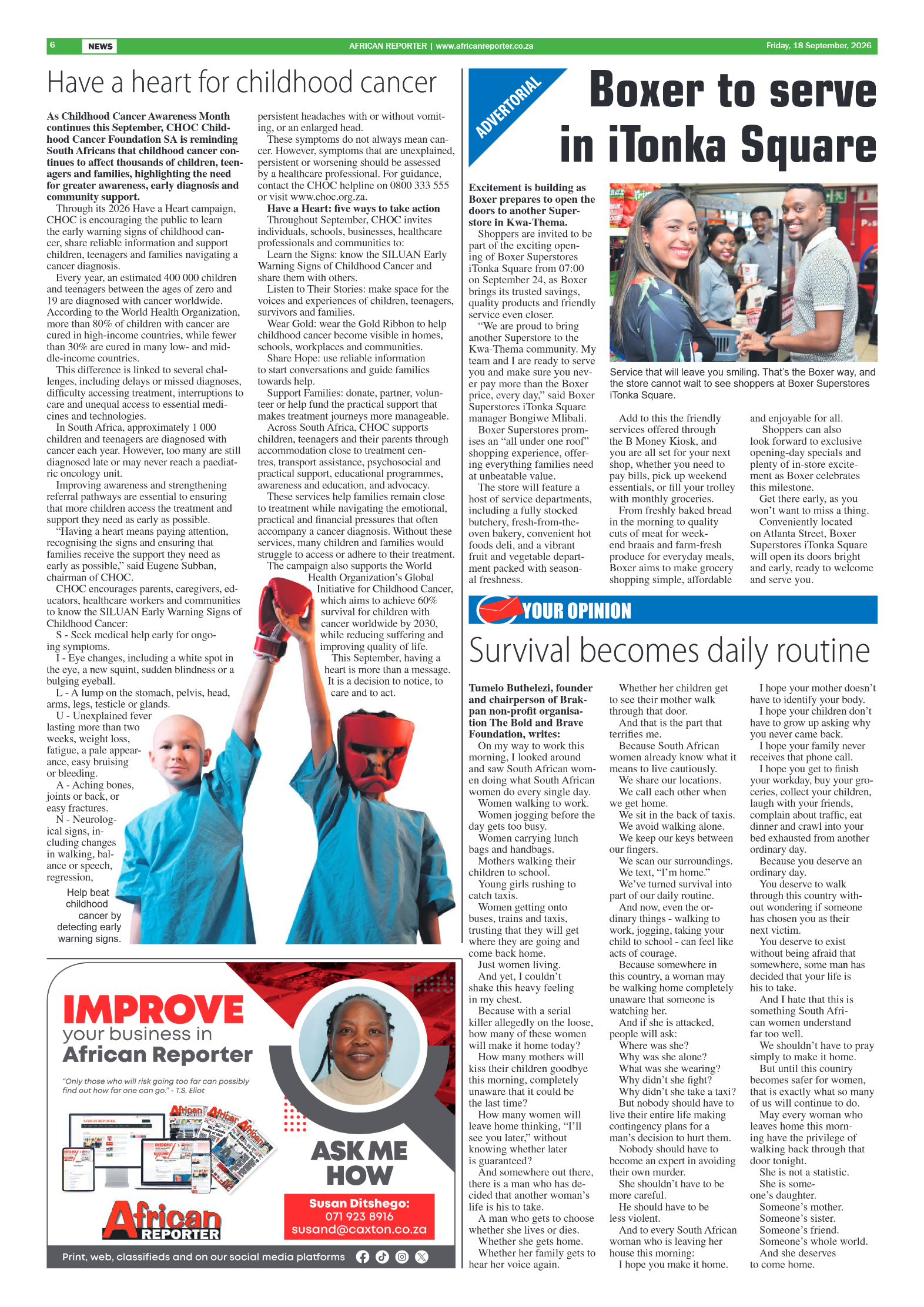 African Reporter 18 September 2026 page 6