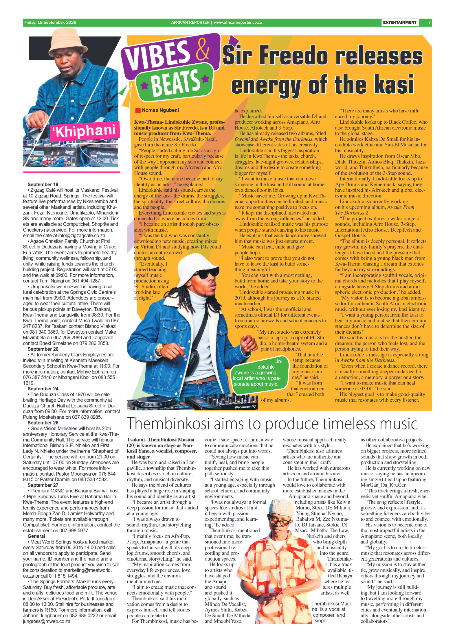 African Reporter 18 September 2026 page 7