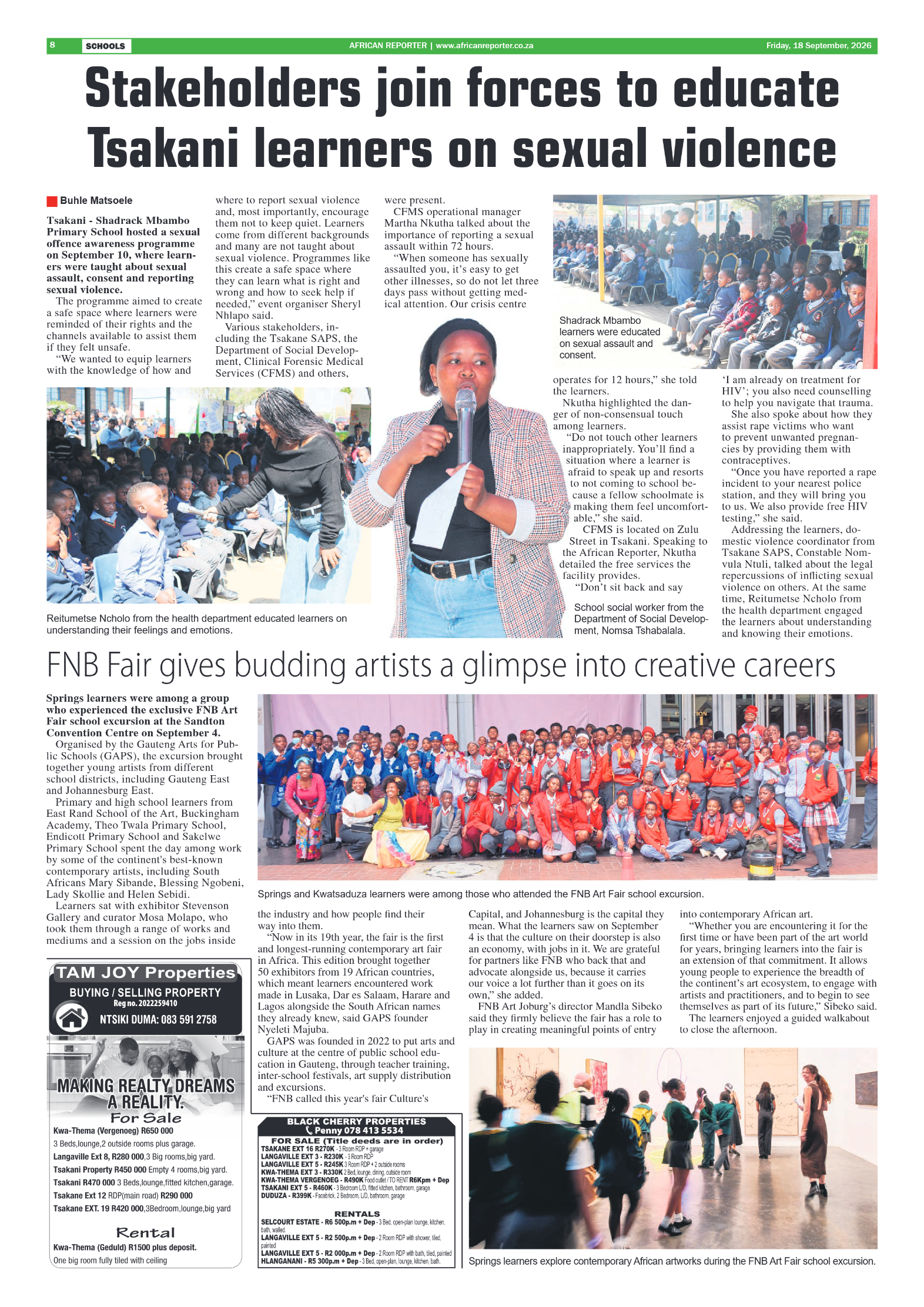 African Reporter 18 September 2026 page 8