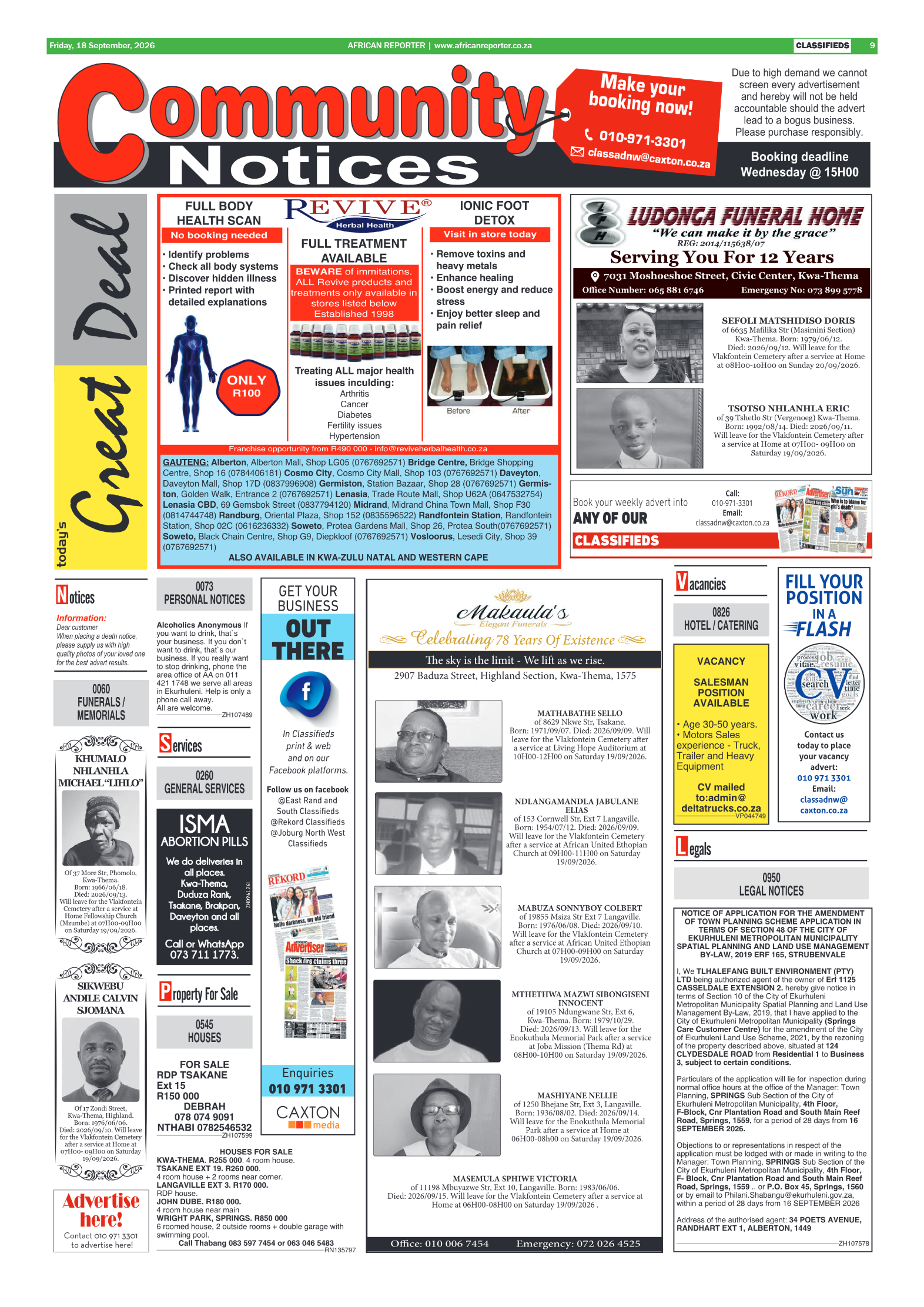 African Reporter 18 September 2026 page 9