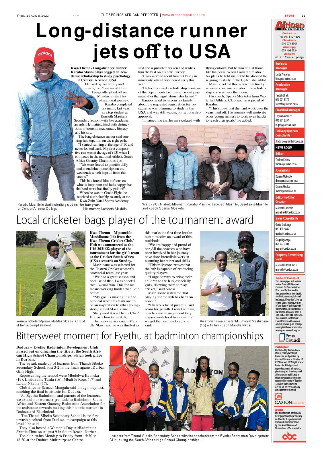 African Reporter 19 August 2022 page 12