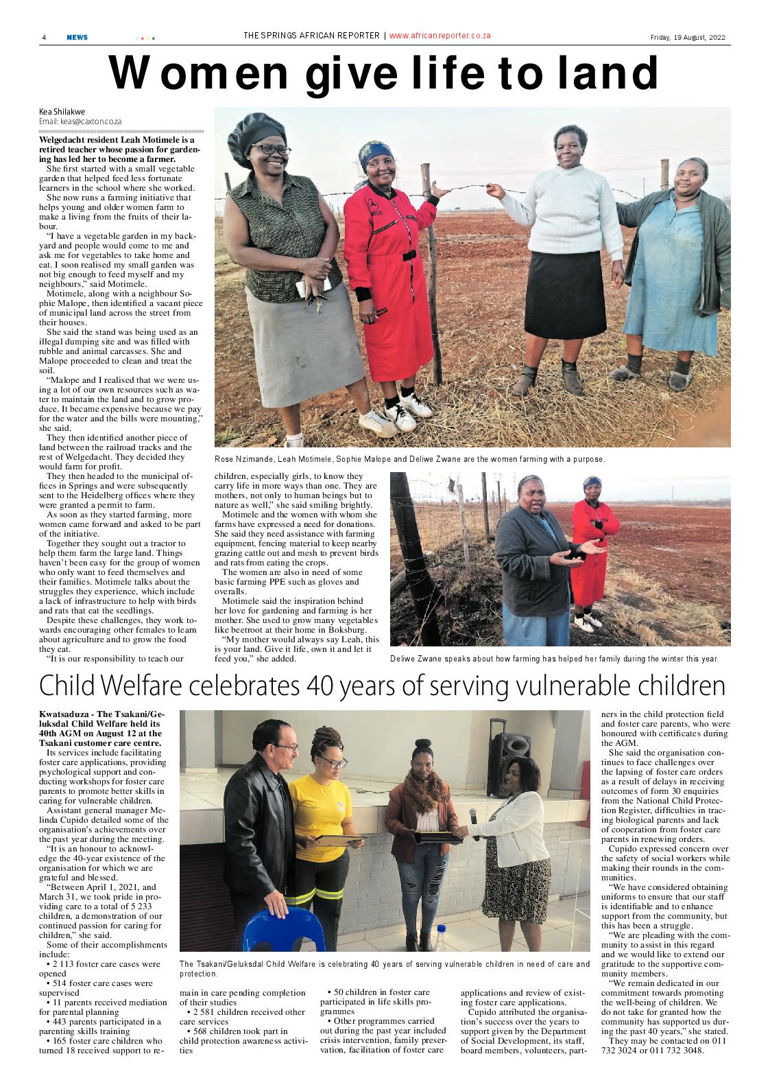 African Reporter 19 August 2022 page 4