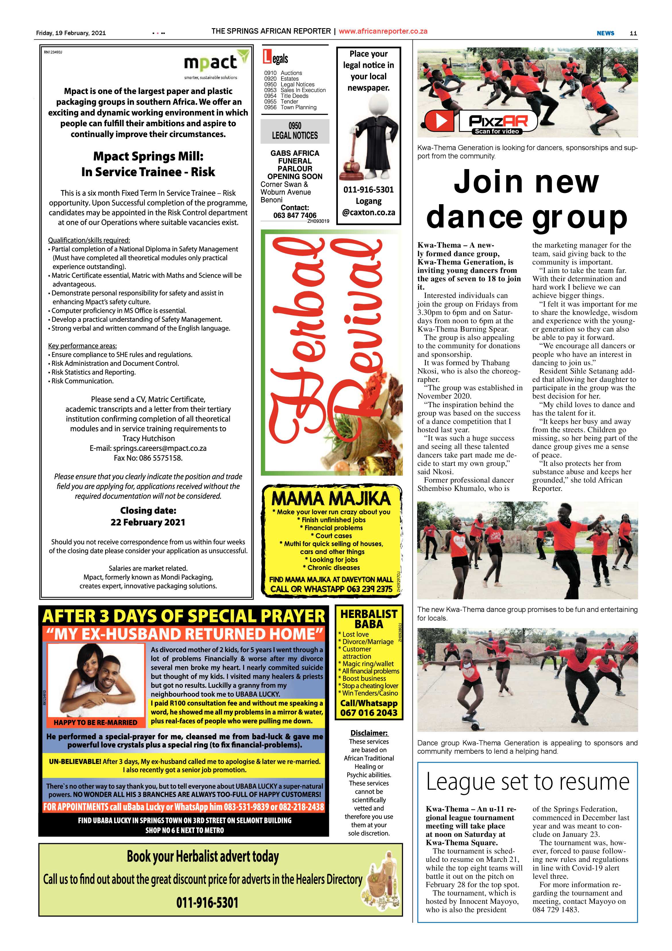 African Reporter 19 February 2021 page 11