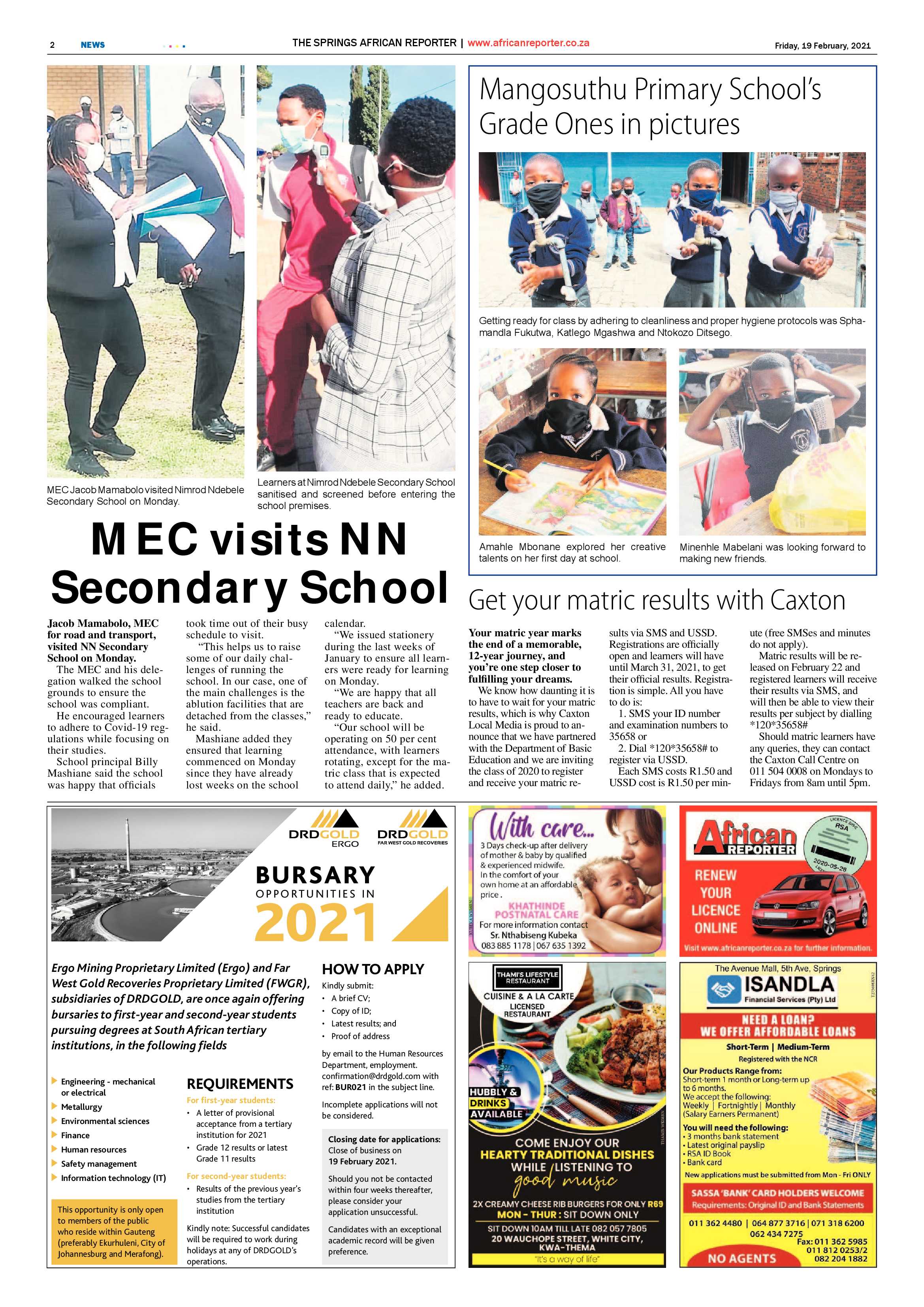 African Reporter 19 February 2021 page 2