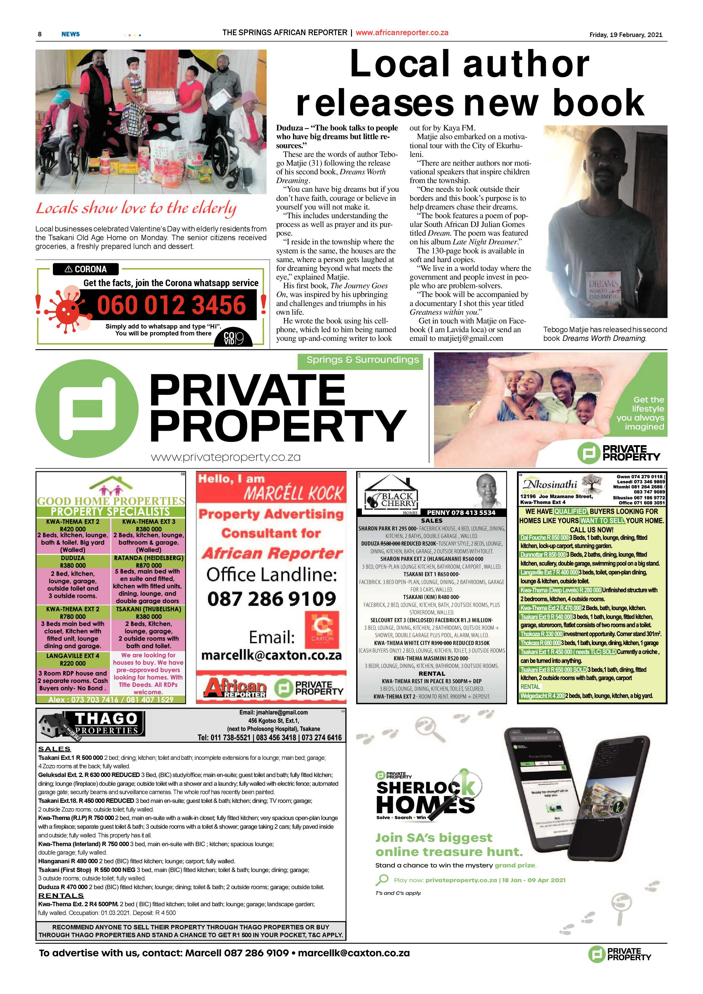 African Reporter 19 February 2021 page 8