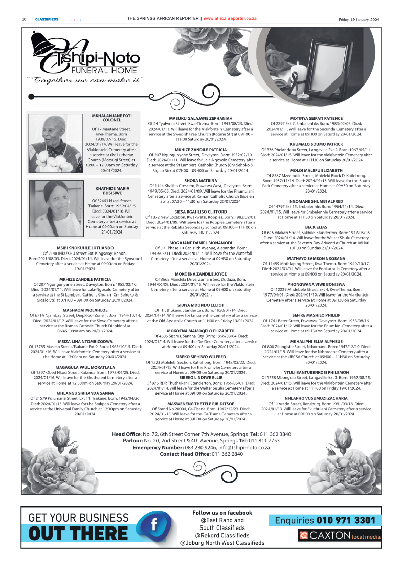 African Reporter 19 January 2024 page 10
