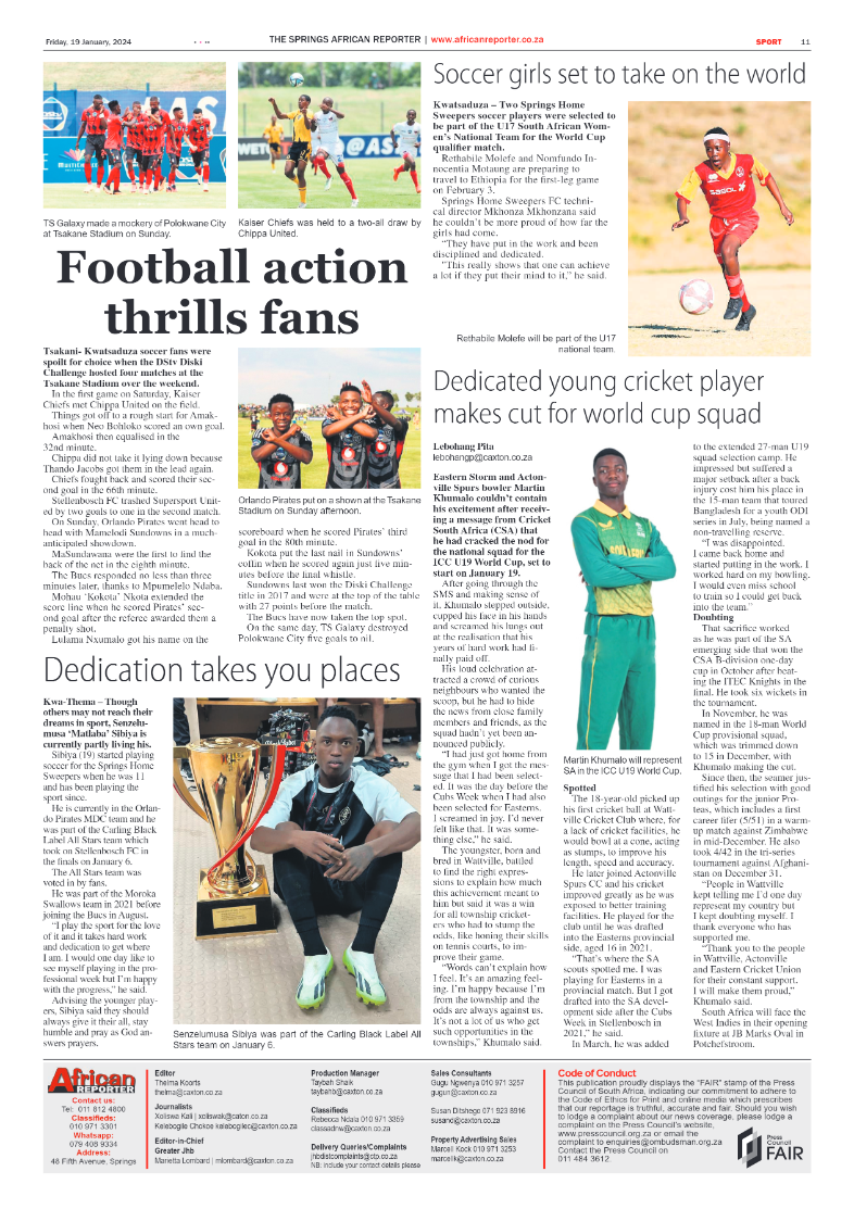 African Reporter 19 January 2024 page 11