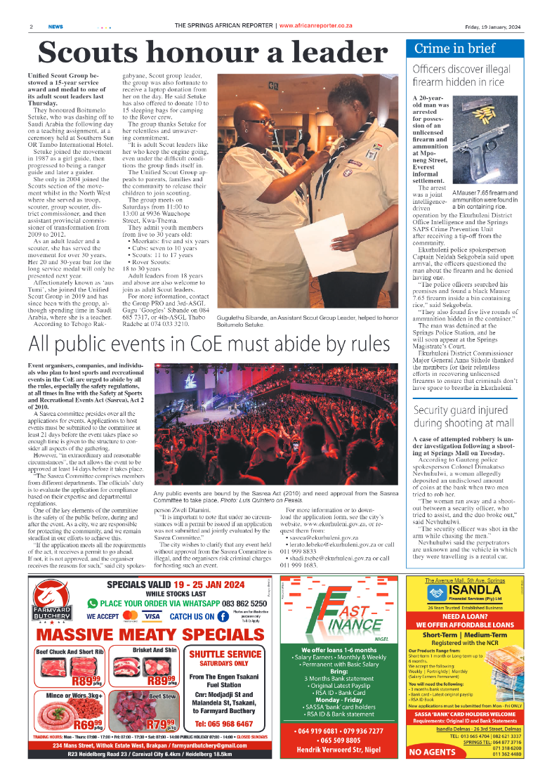 African Reporter 19 January 2024 page 2