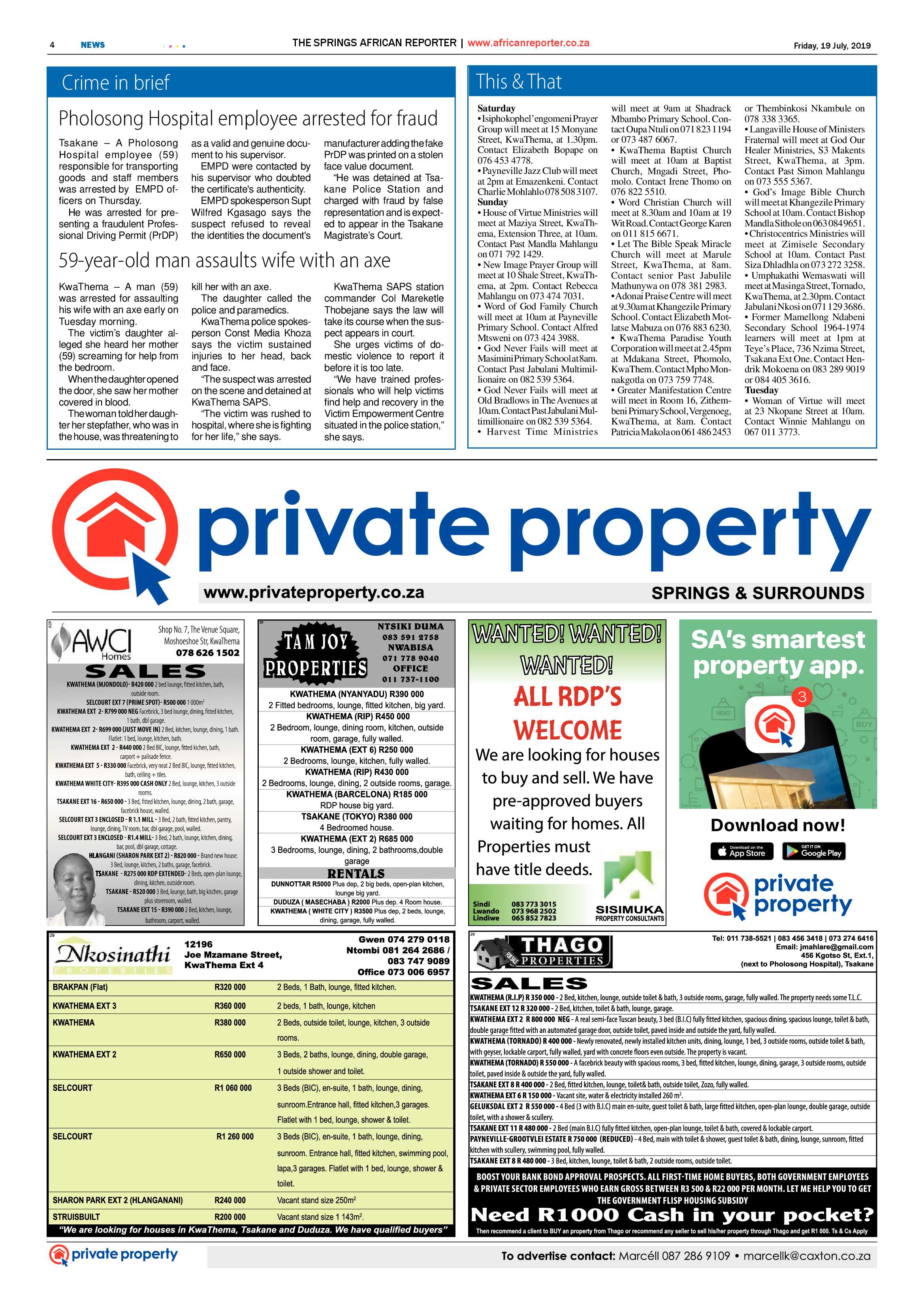 African Reporter 19 July 2019 page 4