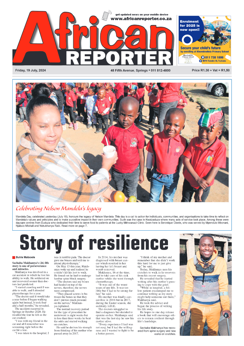 African Reporter 19 July 2024 page 1