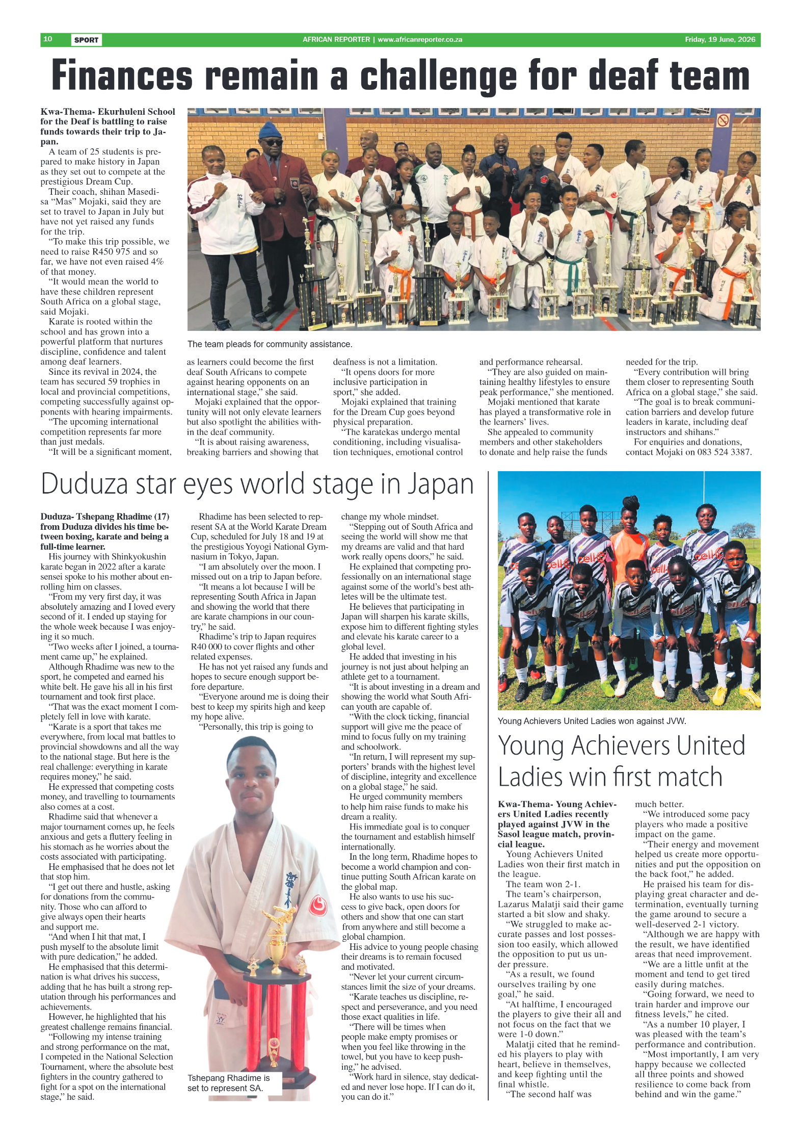 African Reporter 19 June 2026 page 10