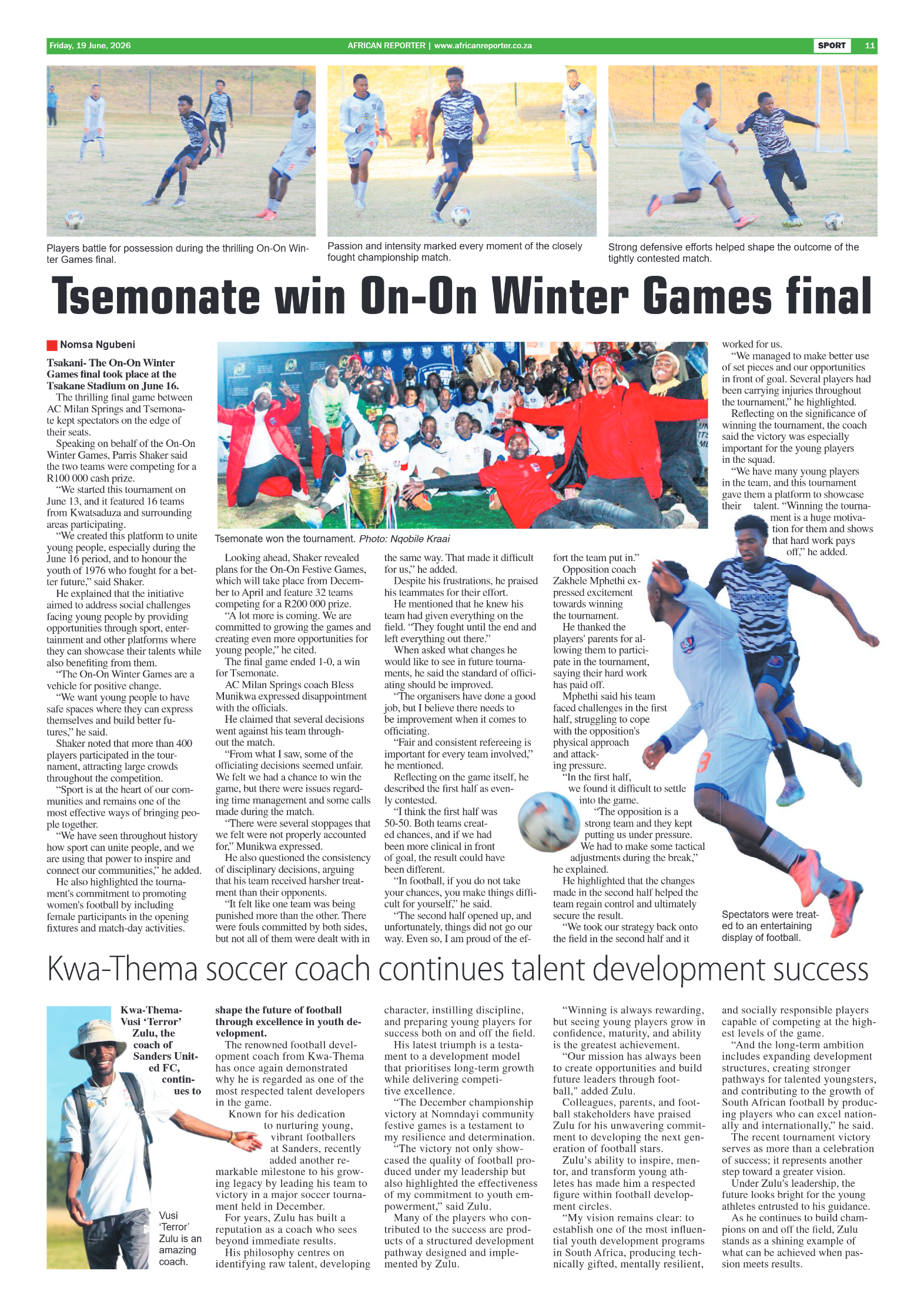 African Reporter 19 June 2026 page 11