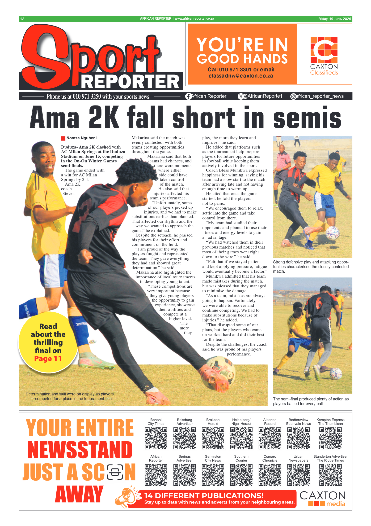 African Reporter 19 June 2026 page 12